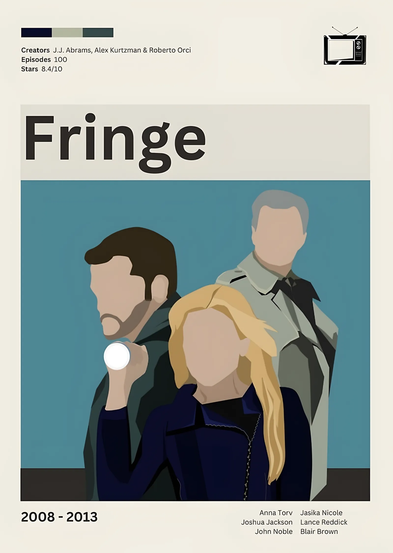 Fringe - Sade Kadro metal tablo