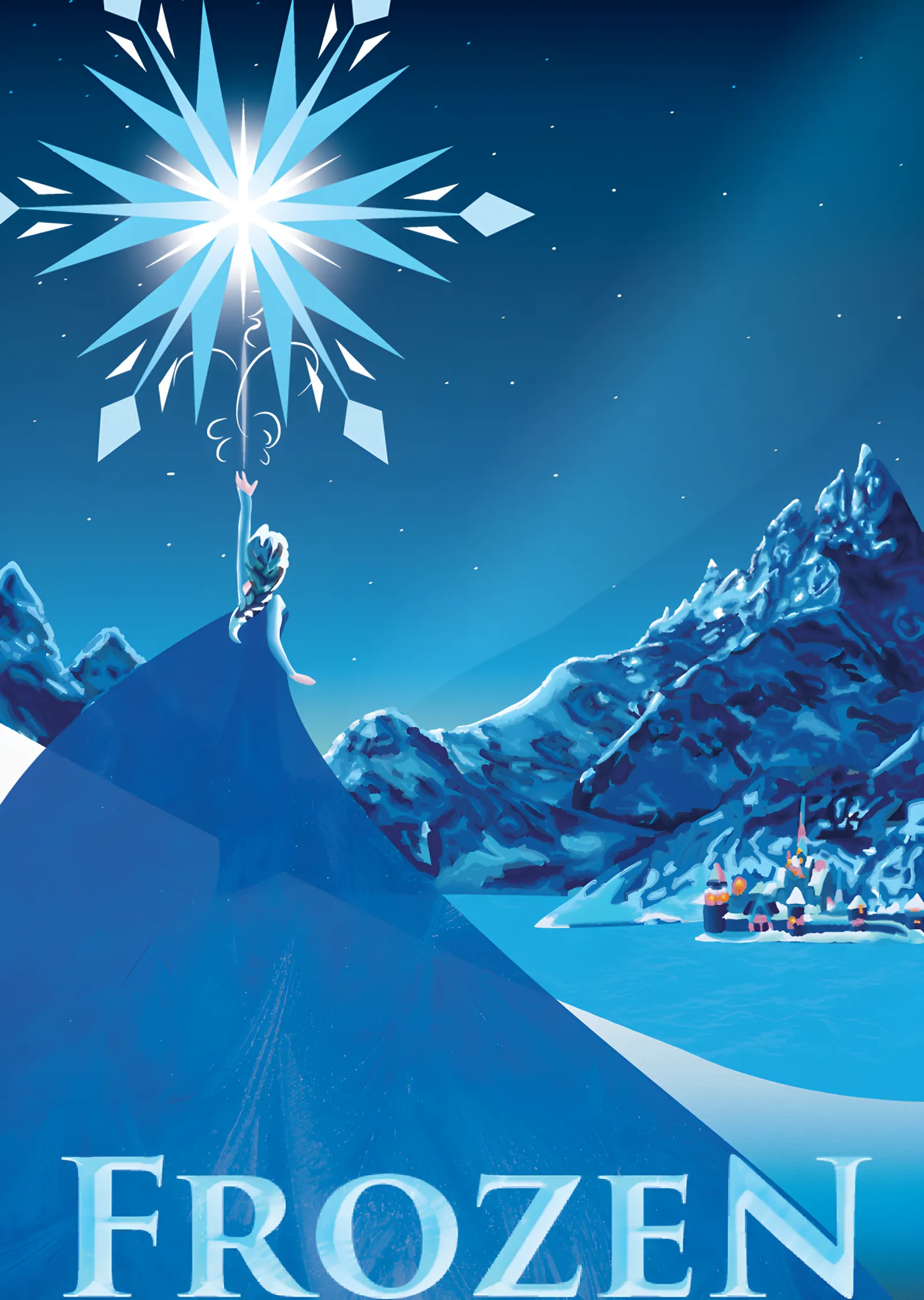 Frozen - Kar Tanesi Zirvesi metal tablo