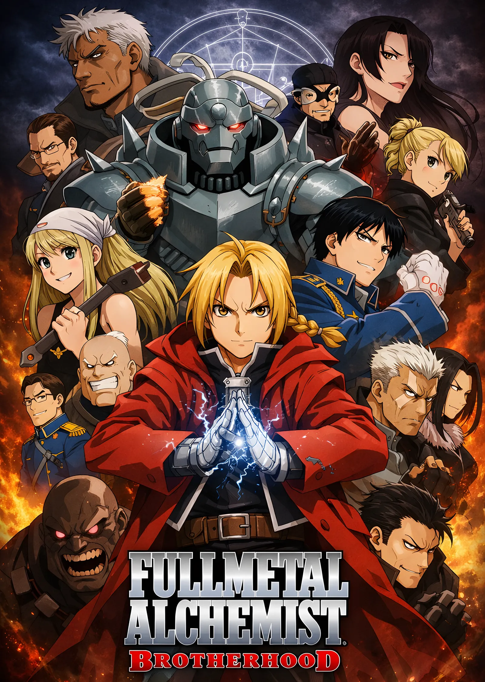 Fullmetal Alchemist: Brotherhood - Karakterler metal tablo