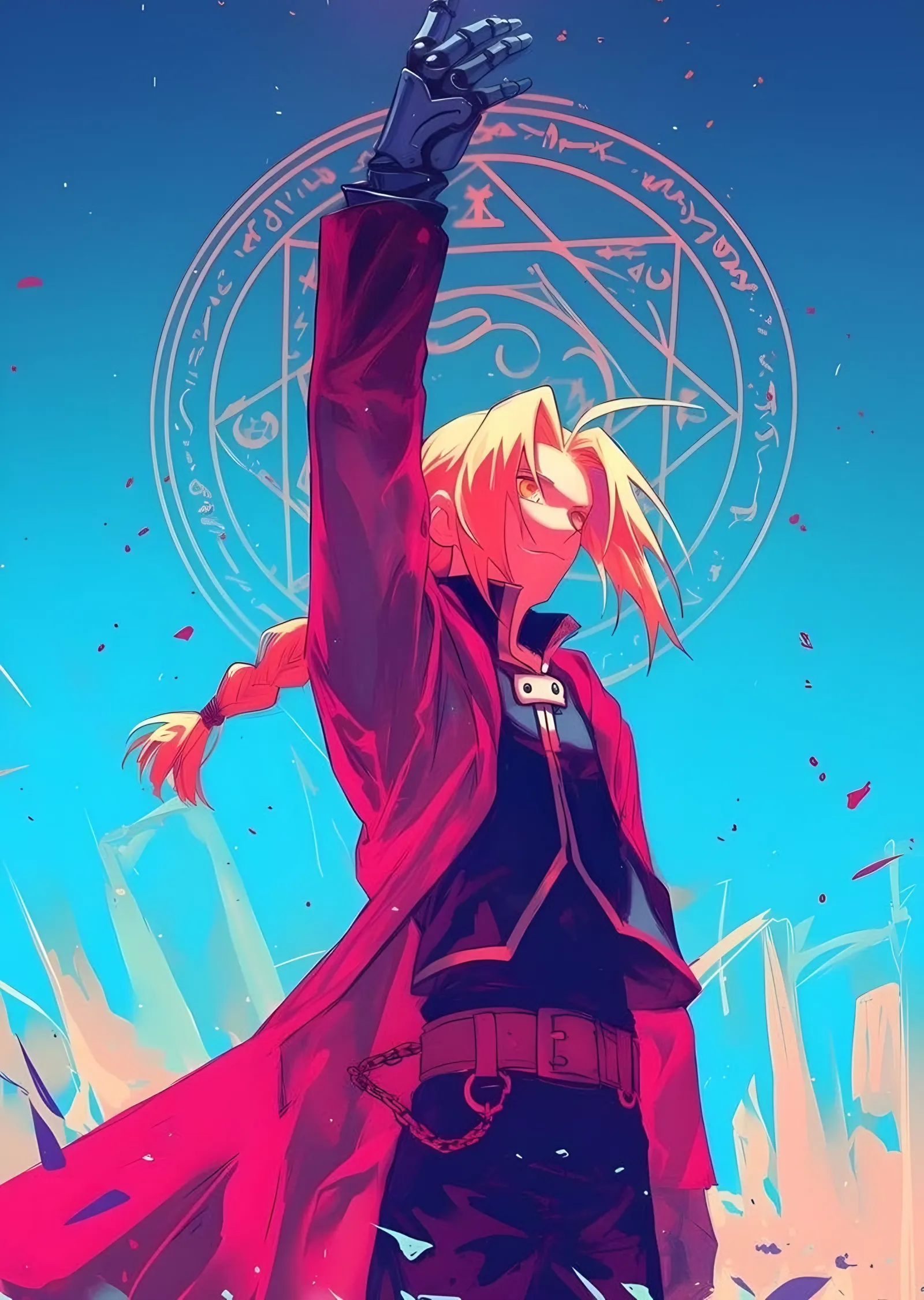 Fullmetal Alchemist: Edward'ın Simya Çemberi metal tablo