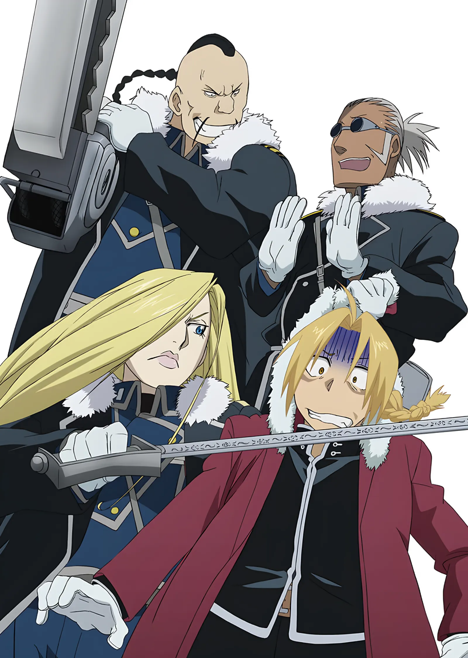 Fullmetal Alchemist - Elric Kardeşler ve Armstrong metal tablo