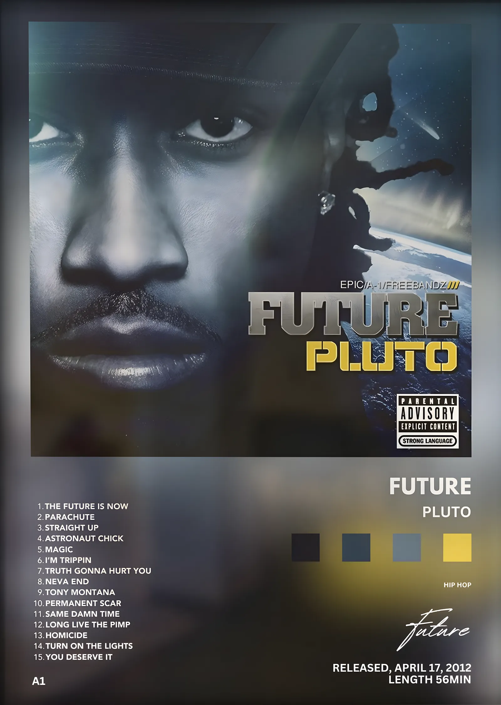 Future: Pluto metal tablo