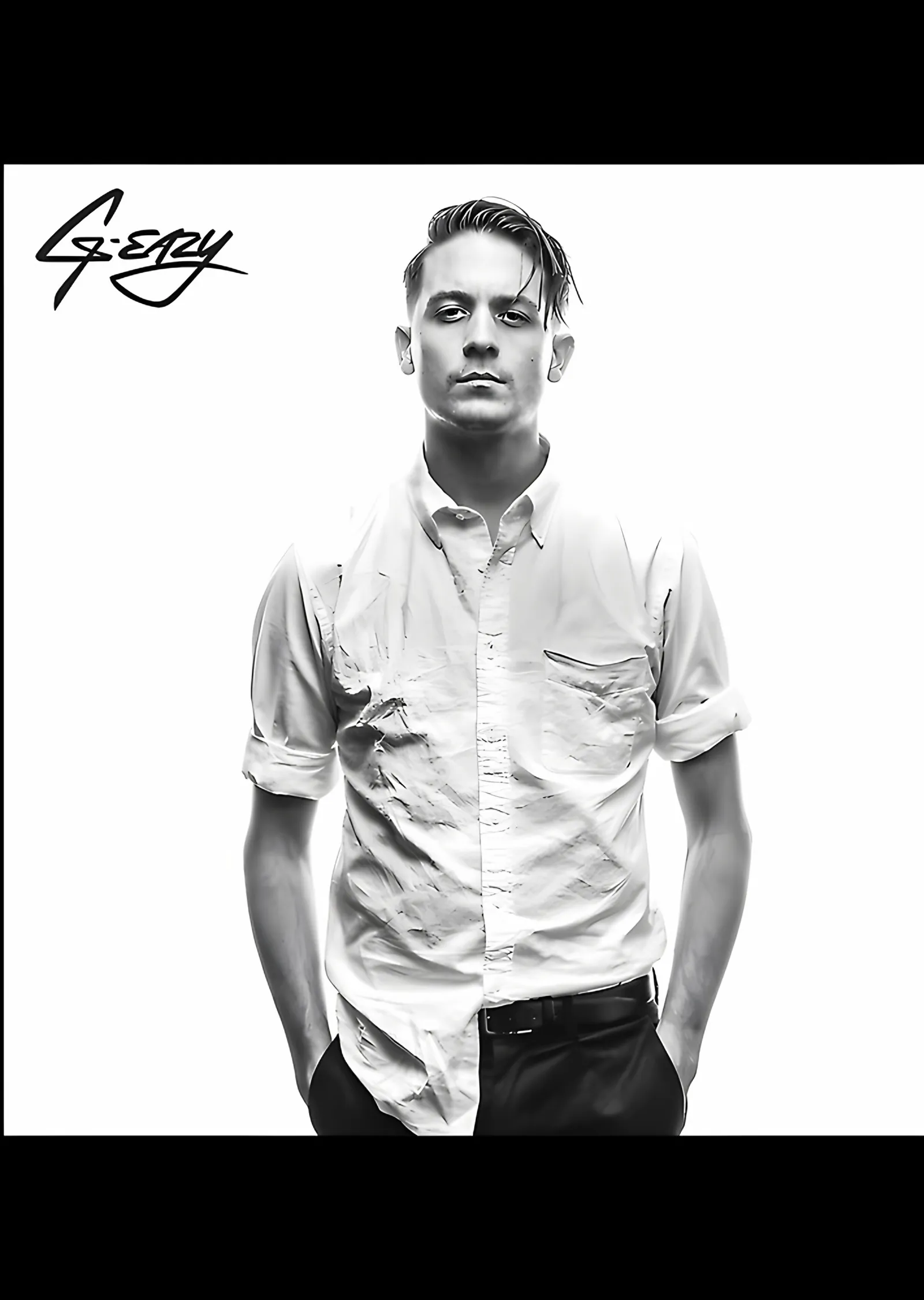 G-Eazy - Beyaz Zeminde Portre metal tablo