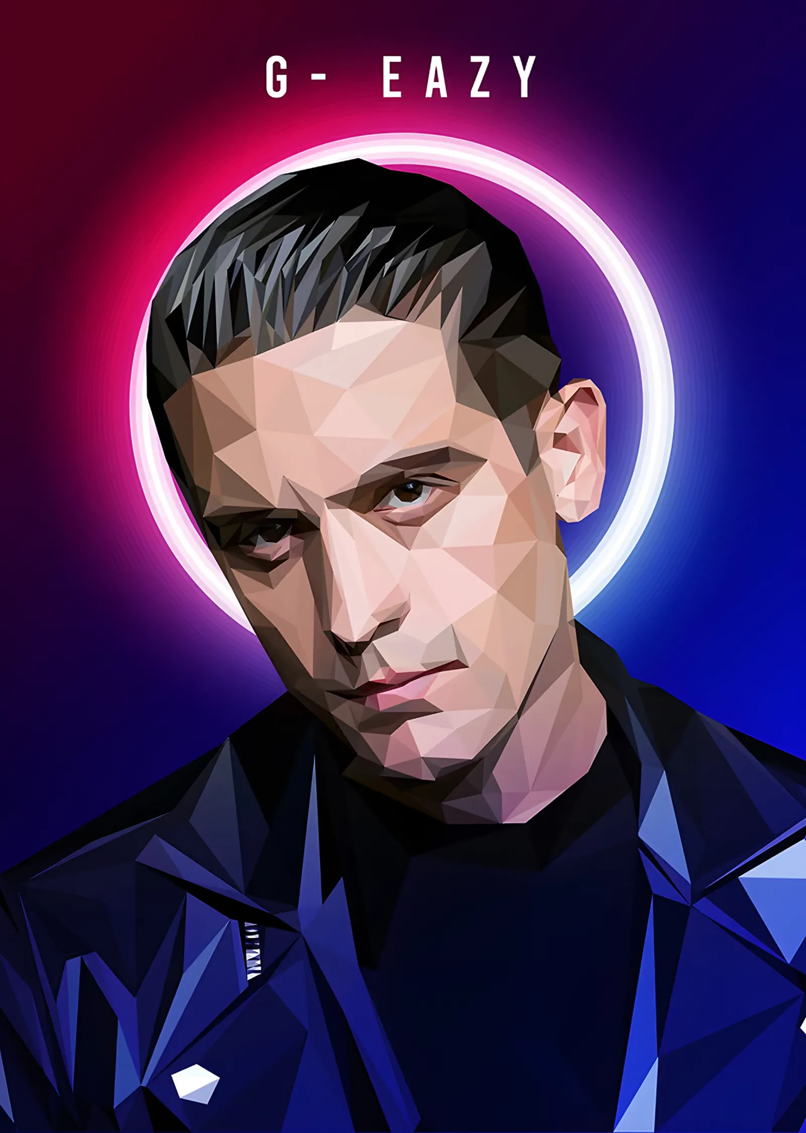 G-Eazy - Neon Halka Portre metal tablo