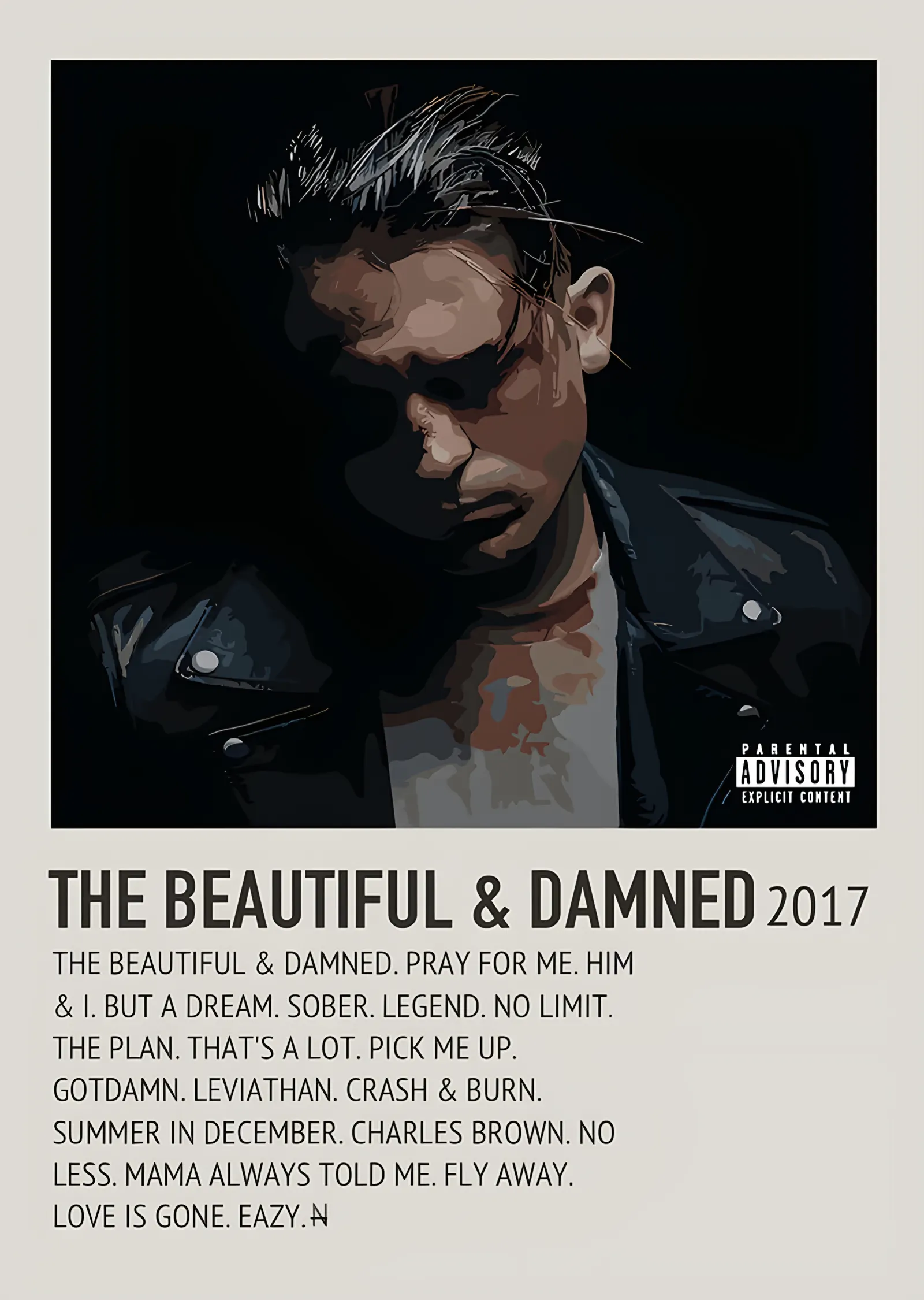G-Eazy - The Beautiful & Damned metal tablo