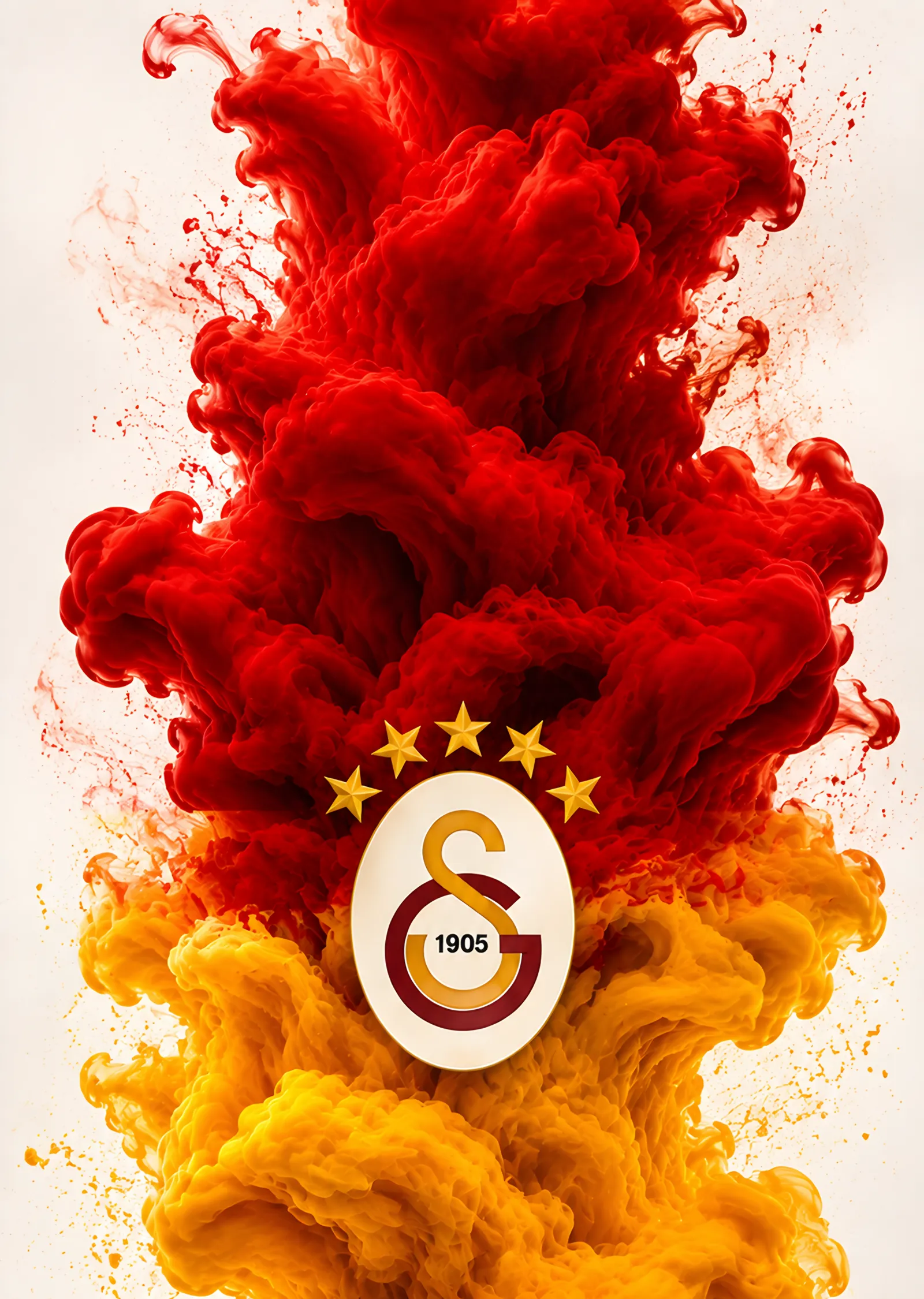 Galatasaray: Kırmızı Sarı Dumanda Arma metal tablo