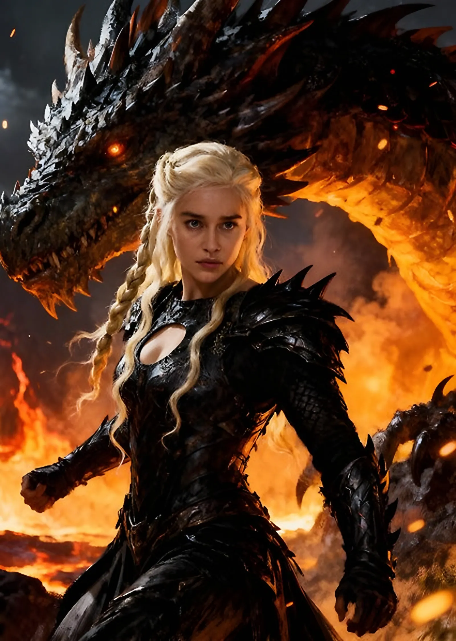 Game of Thrones - Ateşin Kraliçesi Daenerys metal tablo