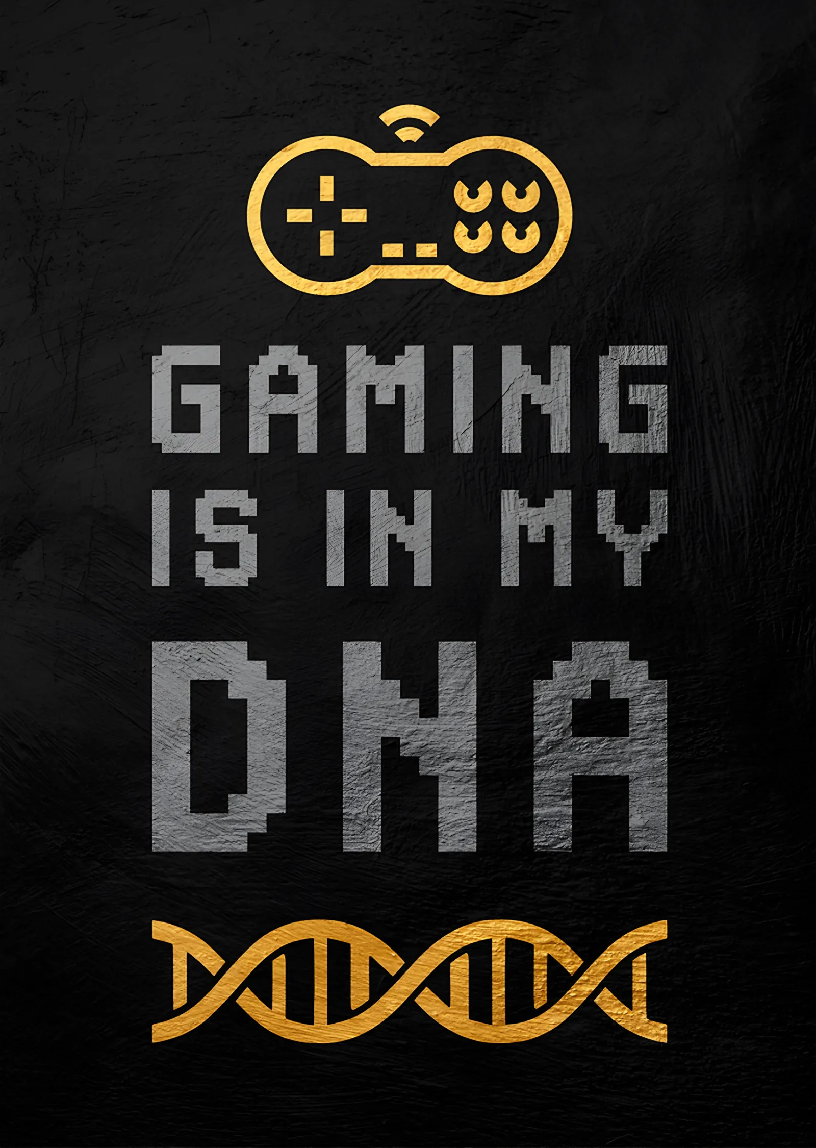 Gaming Is in My DNA: Altın Kumanda ve Sarmal metal tablo