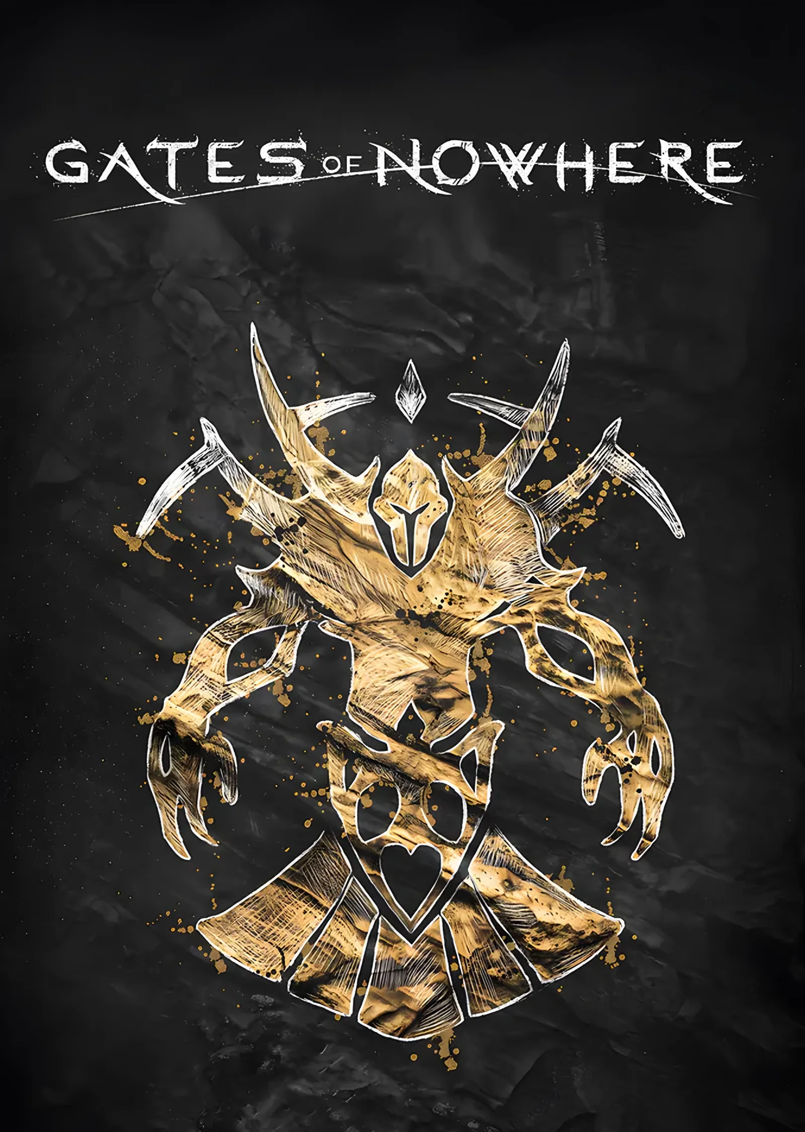 Gates of Nowhere: Altın Zırhlı Yaratık Amblemi metal tablo