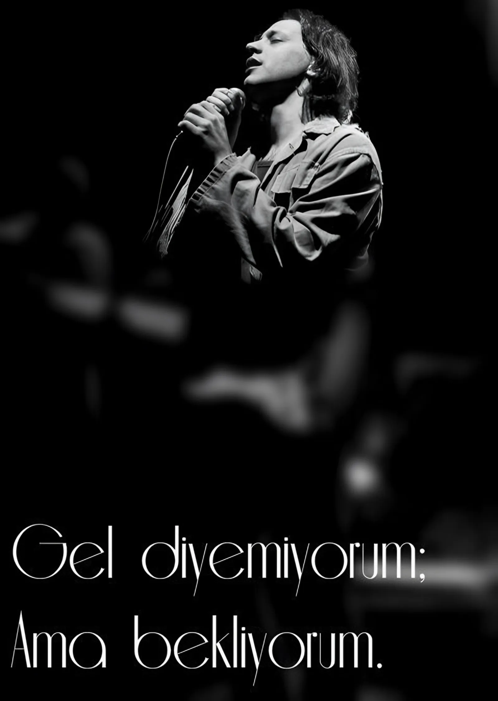 Gel Diyemiyorum Ama Bekliyorum metal tablo