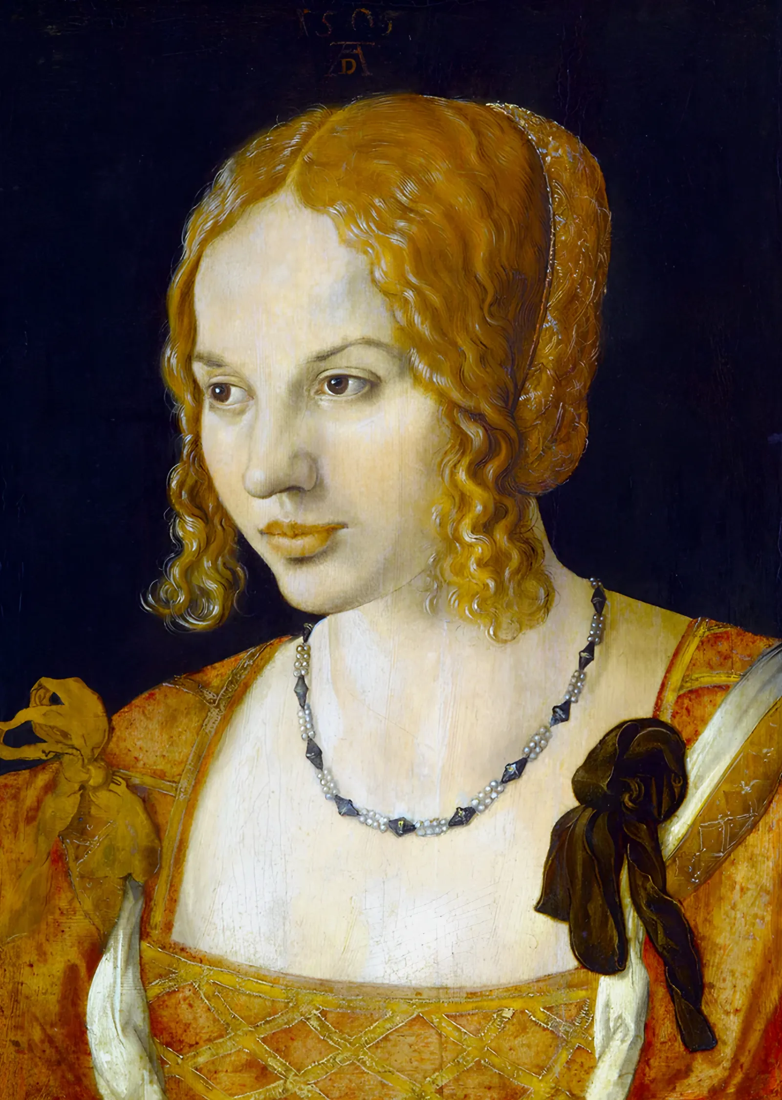 Genç Venedikli Kadın - Albrecht Dürer metal tablo