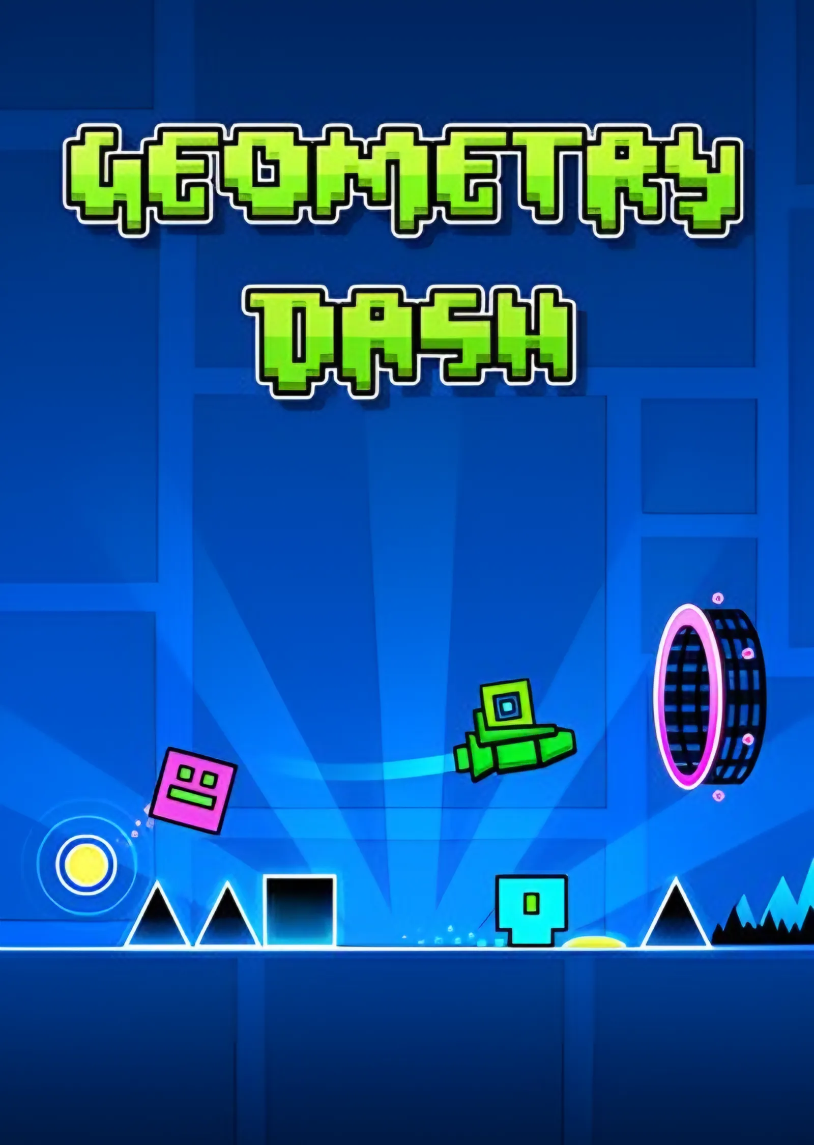 Geometry Dash - Başlangıç Ekranı metal tablo