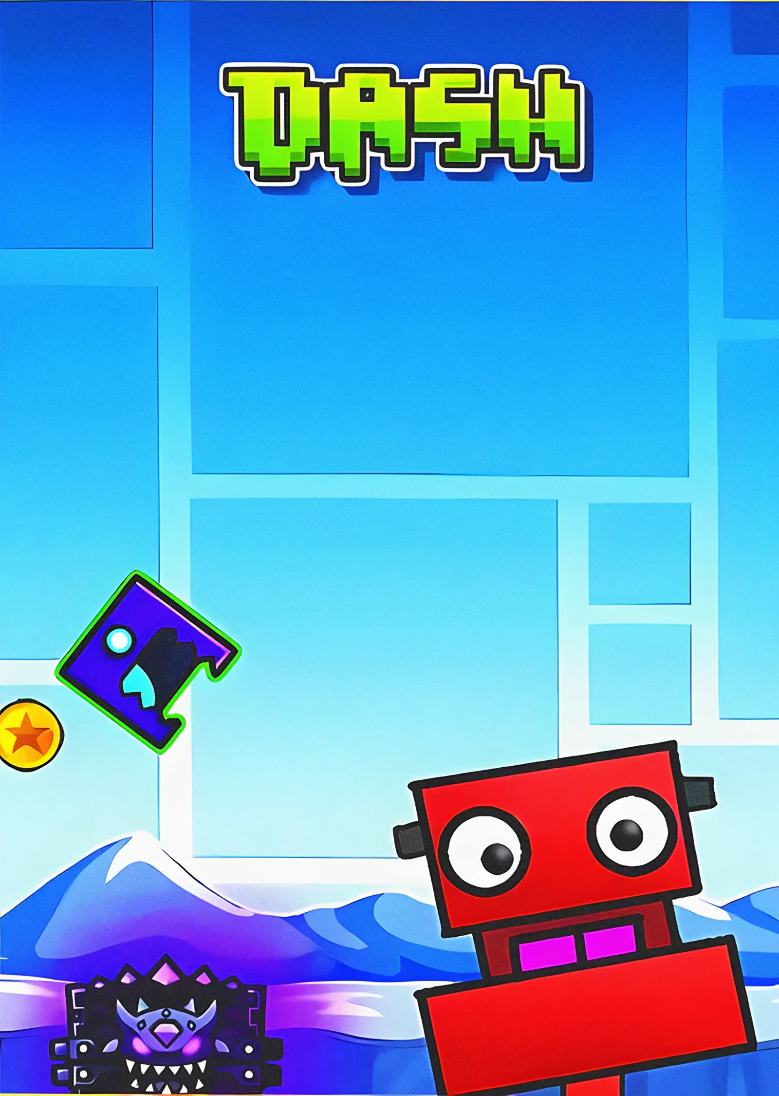 Geometry Dash - Kırmızı Robot metal tablo