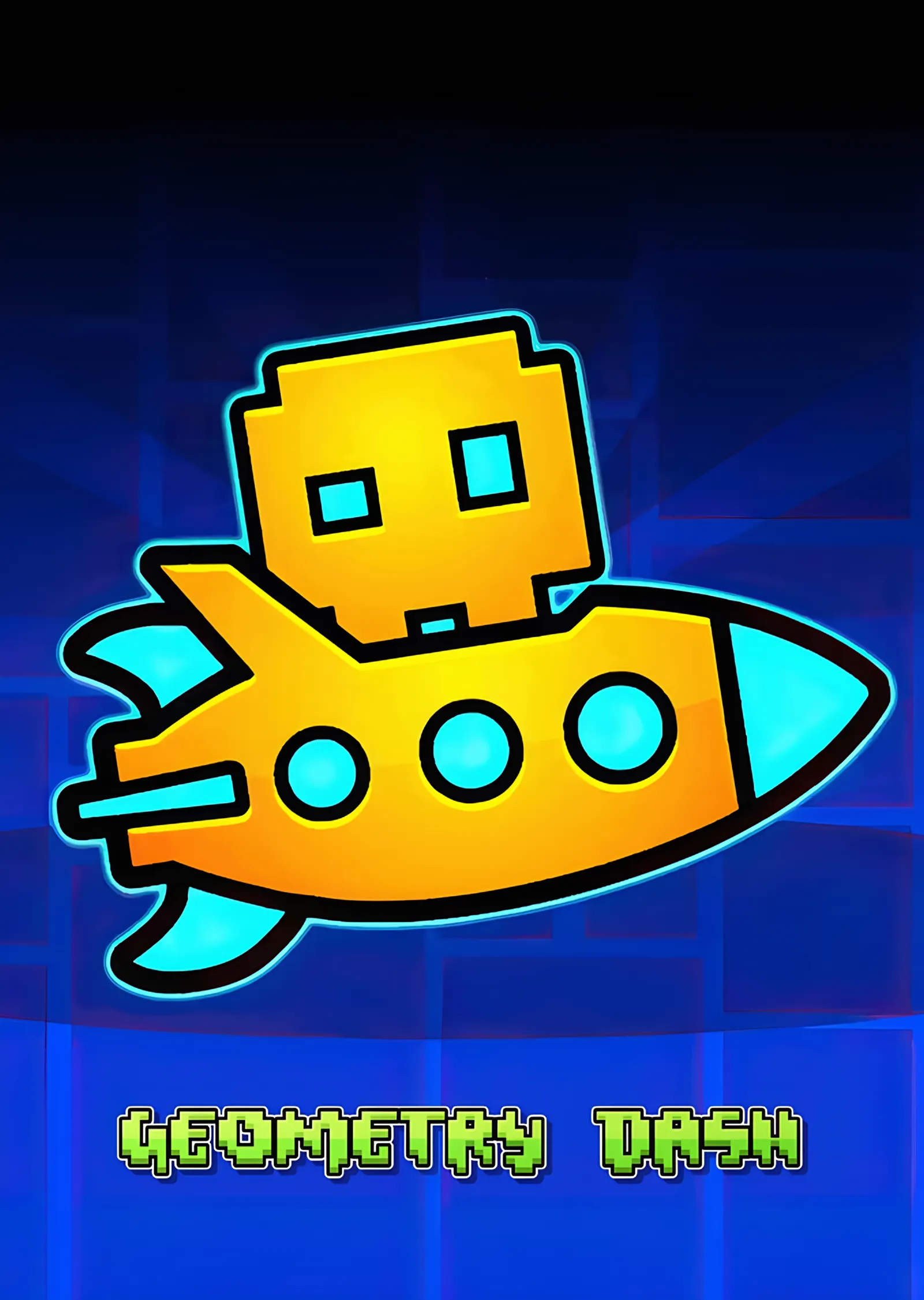 Geometry Dash - Roket İkonu metal tablo