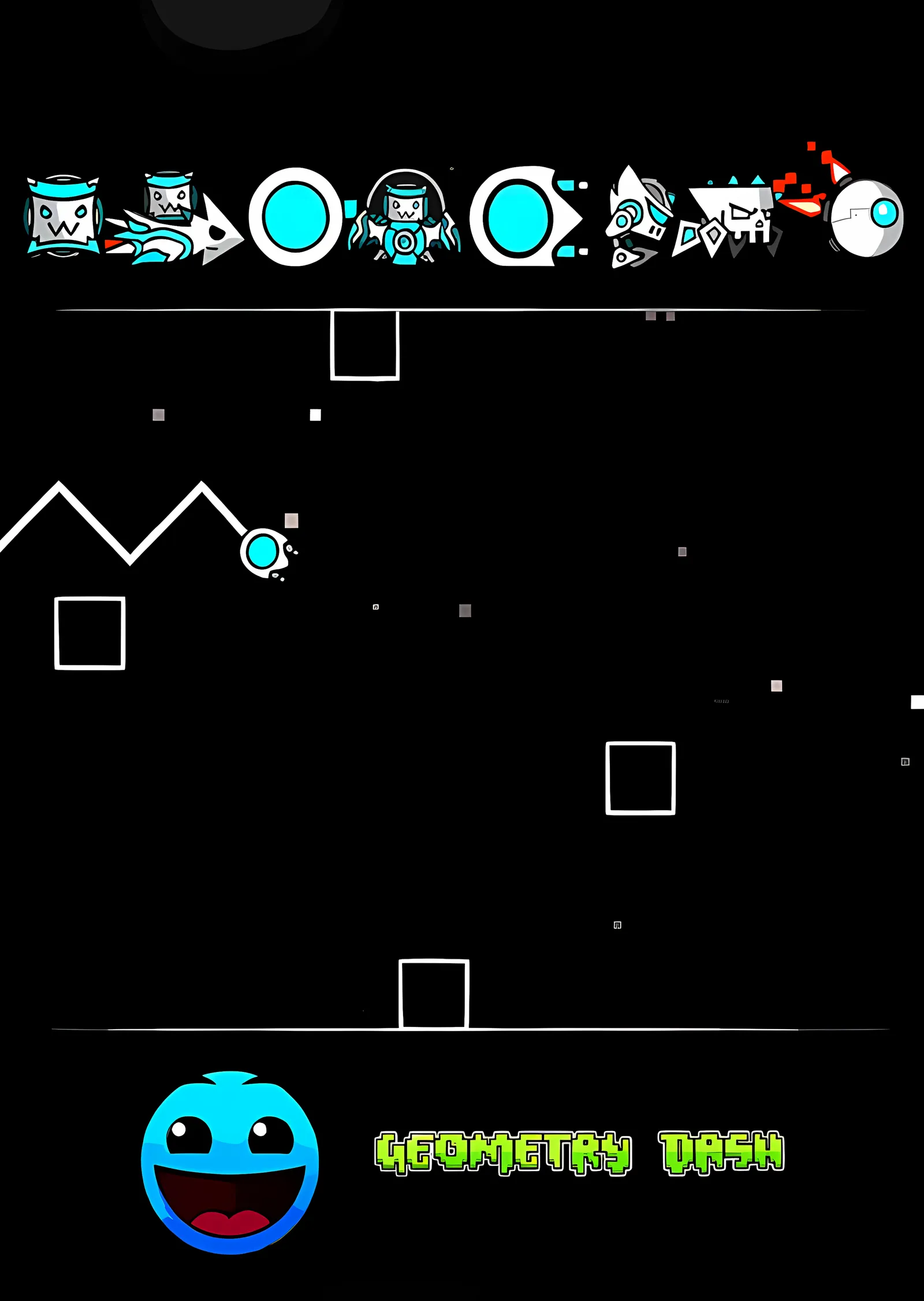 Geometry Dash - Siyah Seviye metal tablo