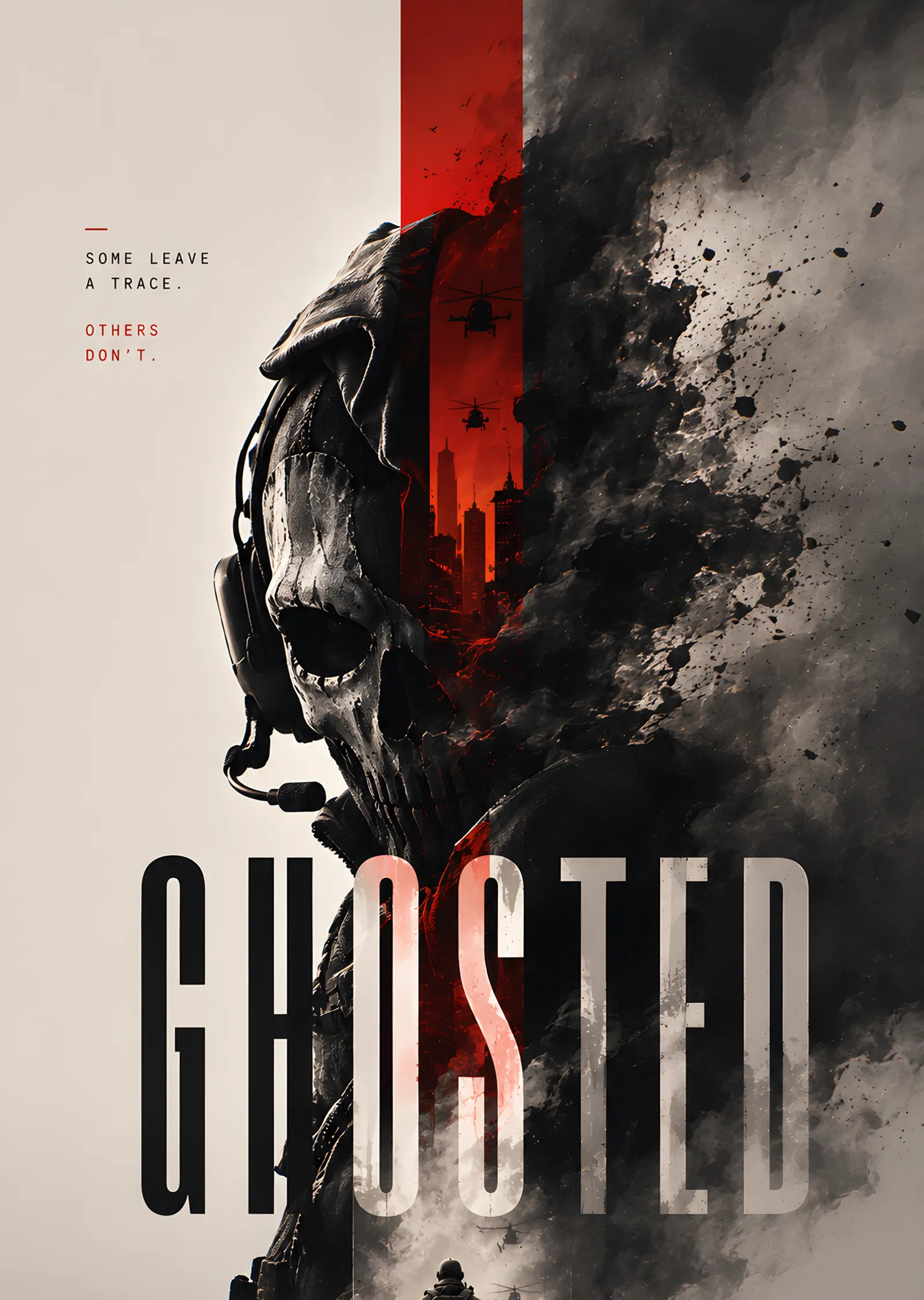Ghosted - Askeri Afiş metal tablo