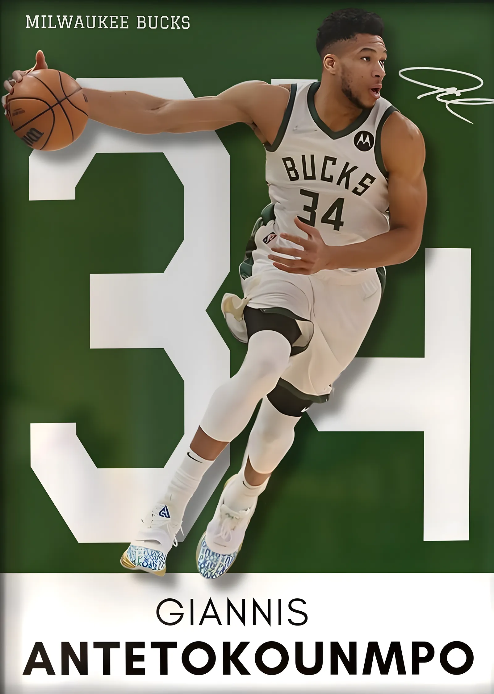 Giannis Antetokounmpo: 34 metal tablo