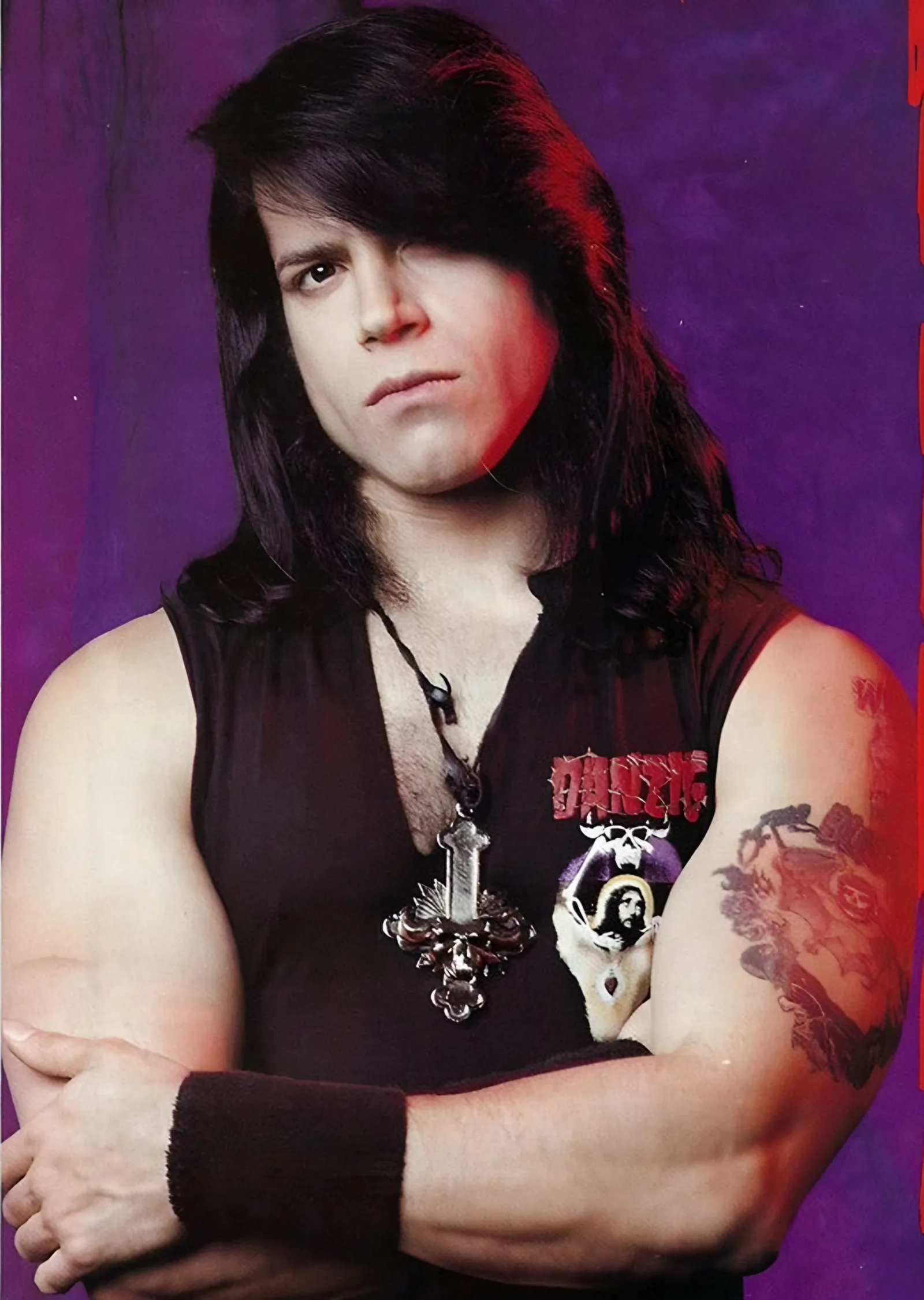 Glenn Danzig: Mor Zeminde Kollar Kavuşuk metal tablo