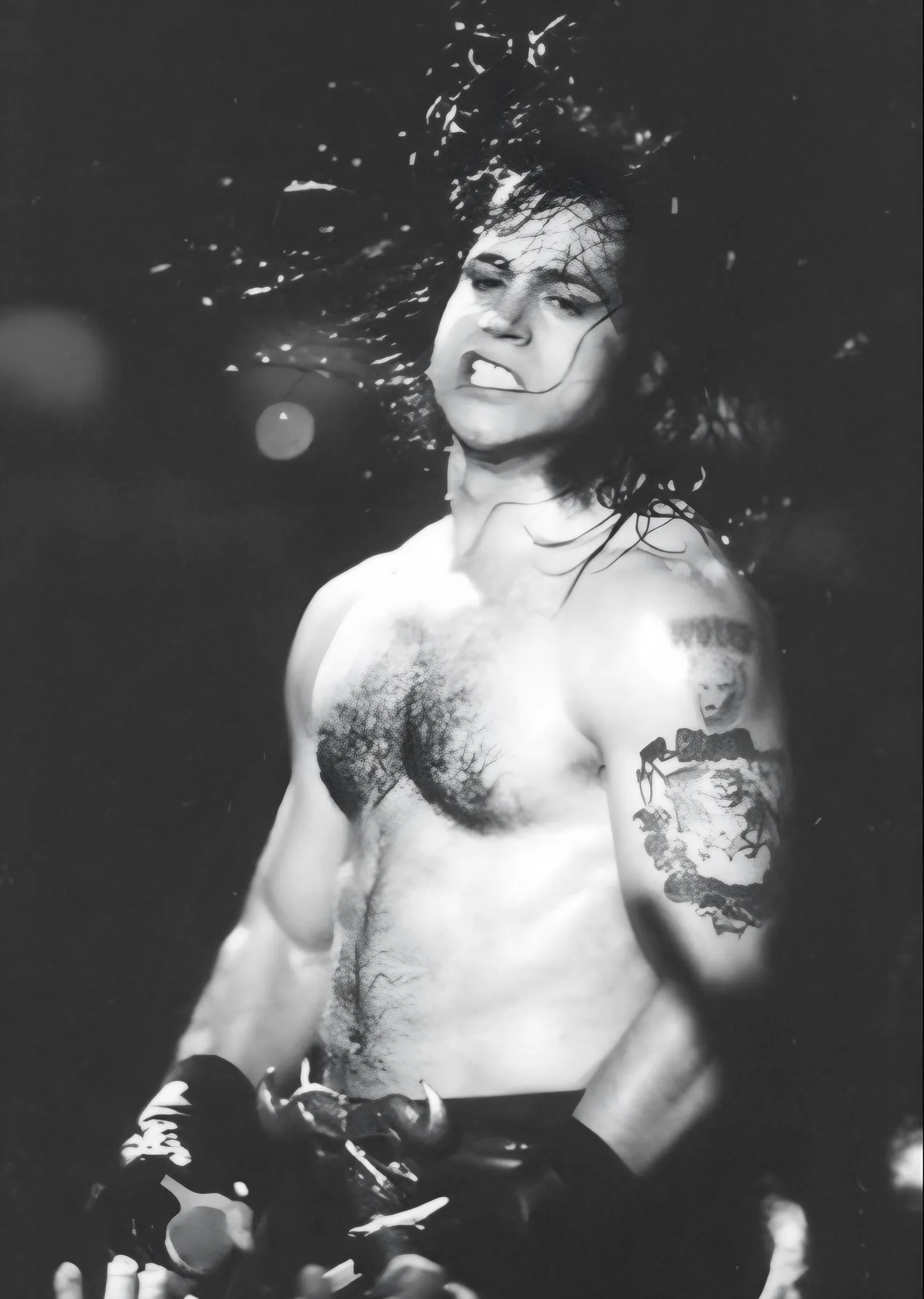 Glenn Danzig: Siyah Beyaz Sahne Karesi metal tablo