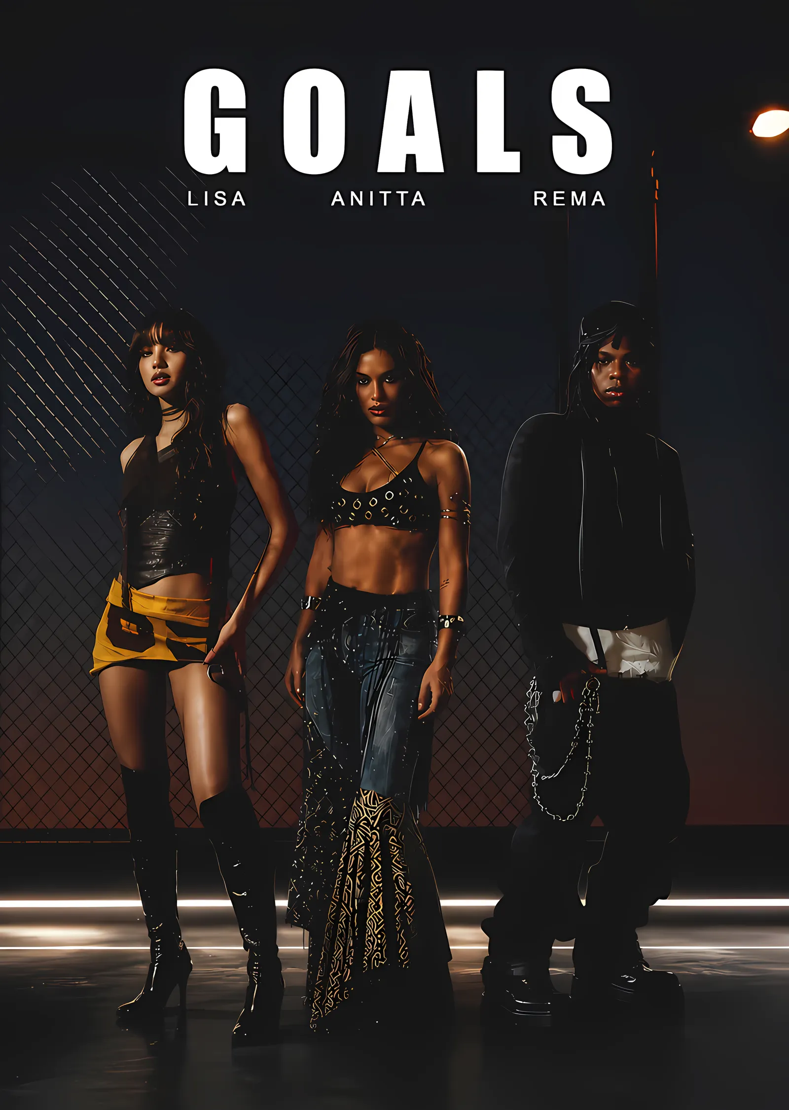 GOALS: Lisa, Anitta ve Rema metal tablo