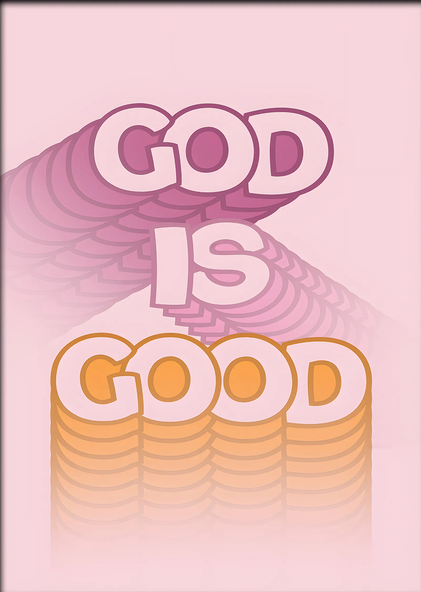 God is Good Katmanlı Tipografi metal tablo