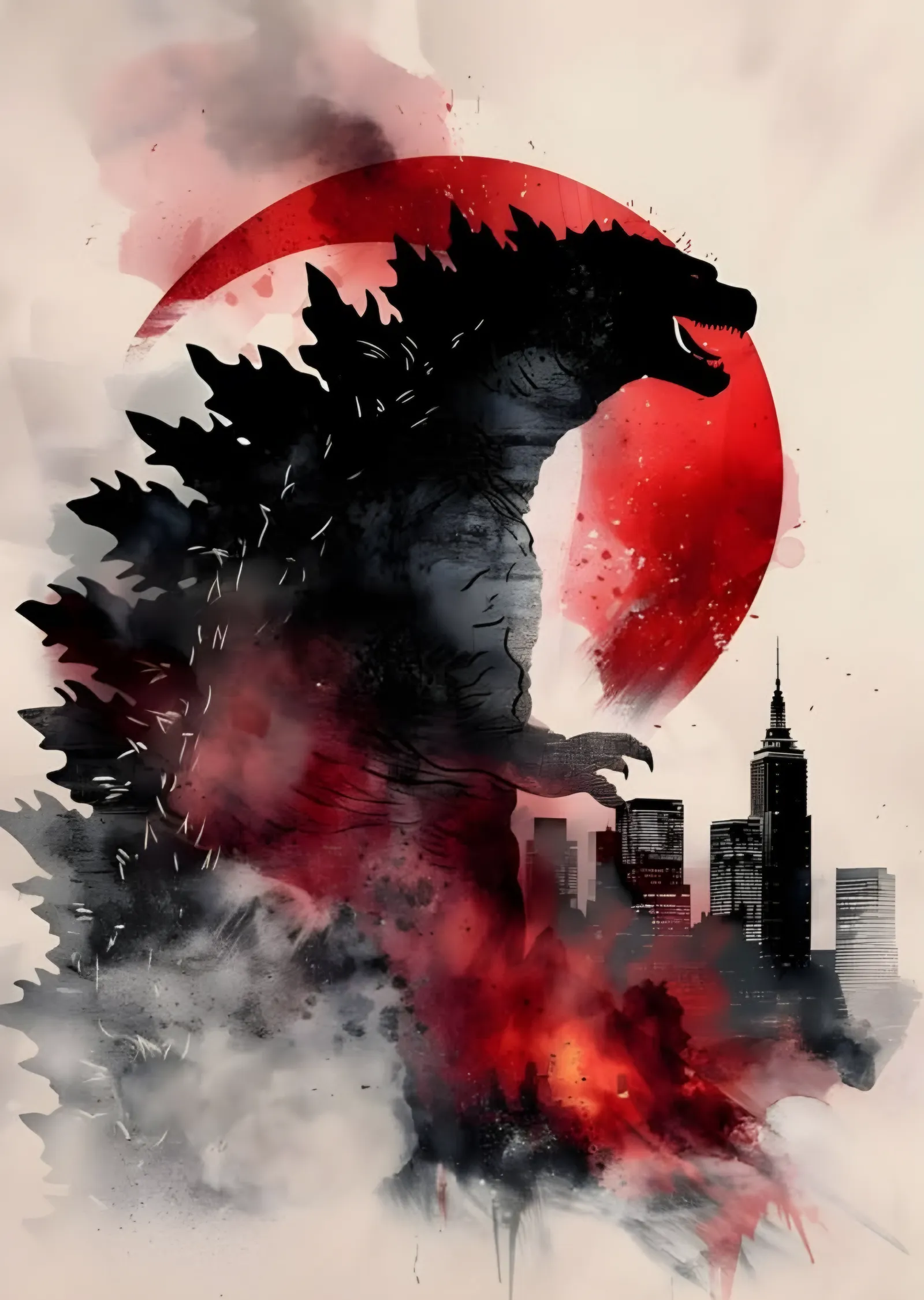 Godzilla - Kızıl Güneş metal tablo
