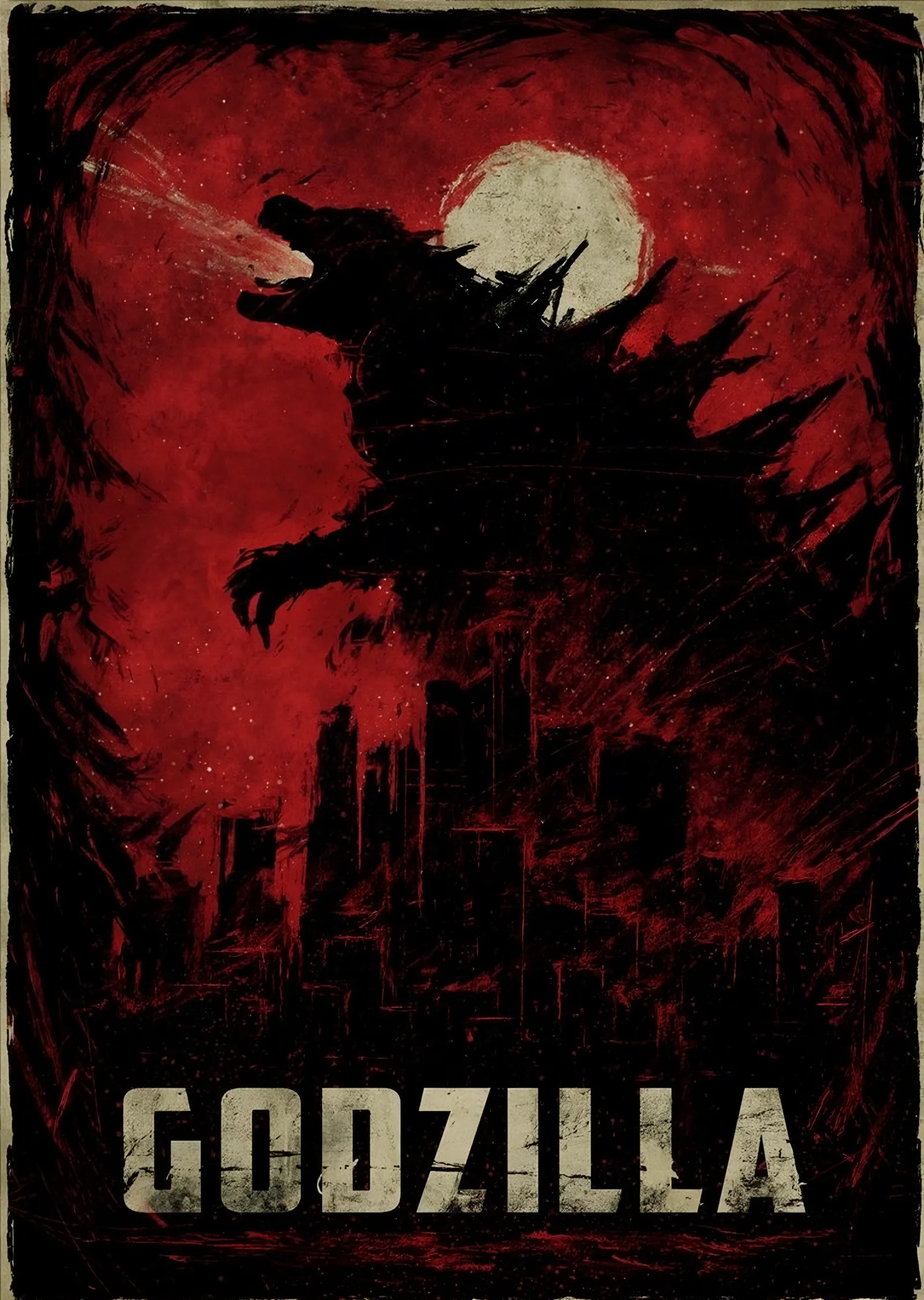 Godzilla - Kızıl Şehir metal tablo