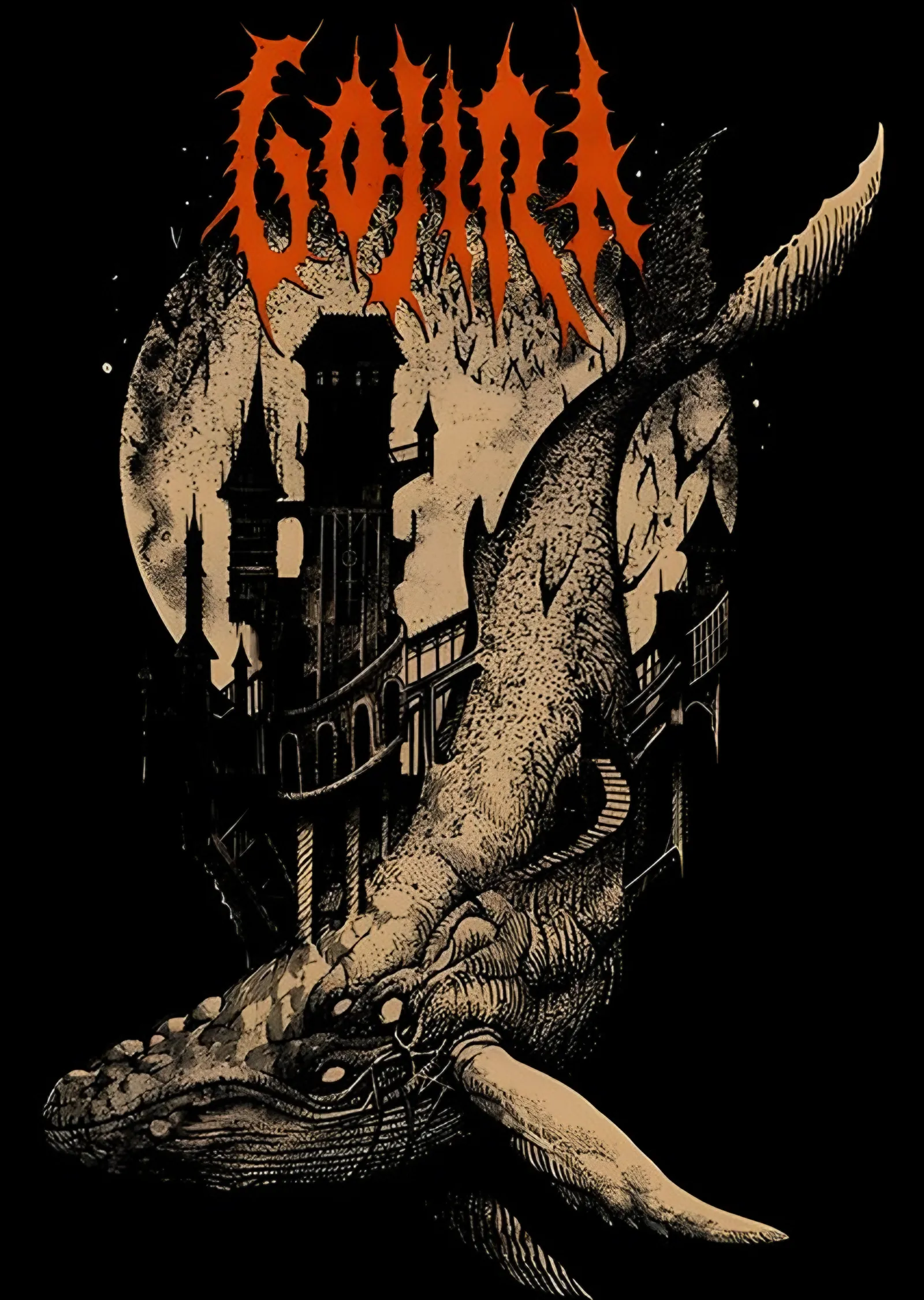 Gojira - Balina ve Şato metal tablo