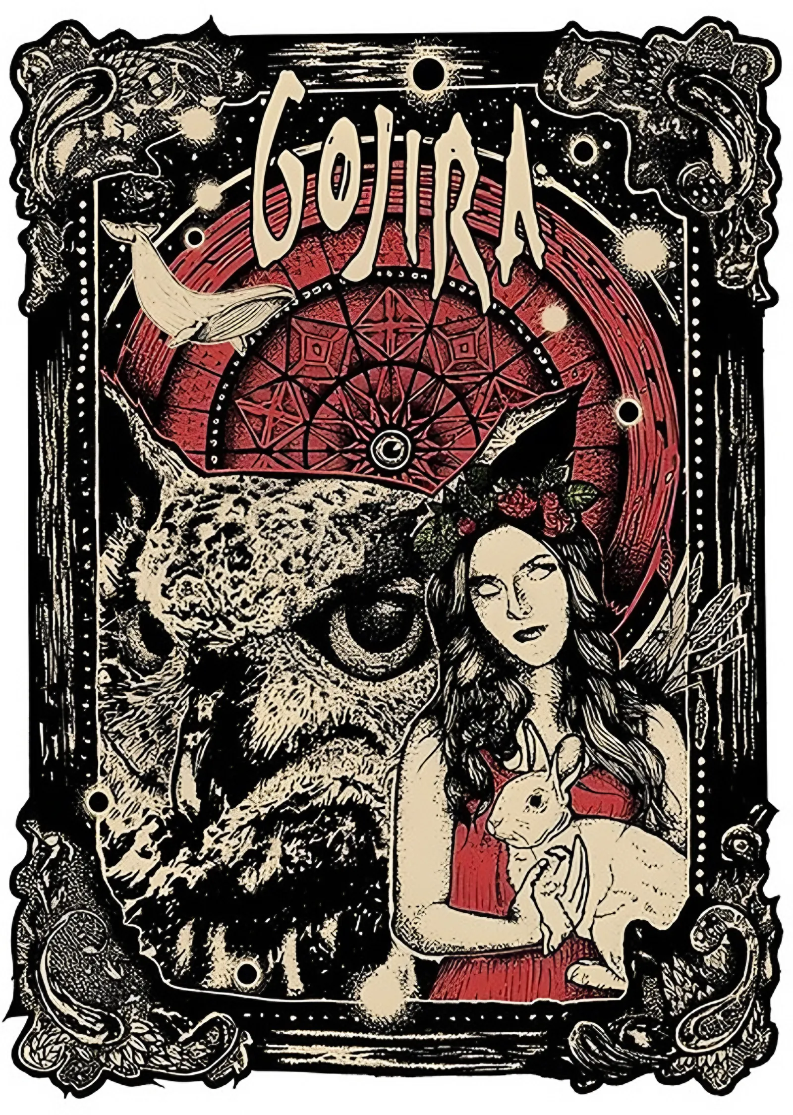 Gojira - Baykuş Grafiği metal tablo