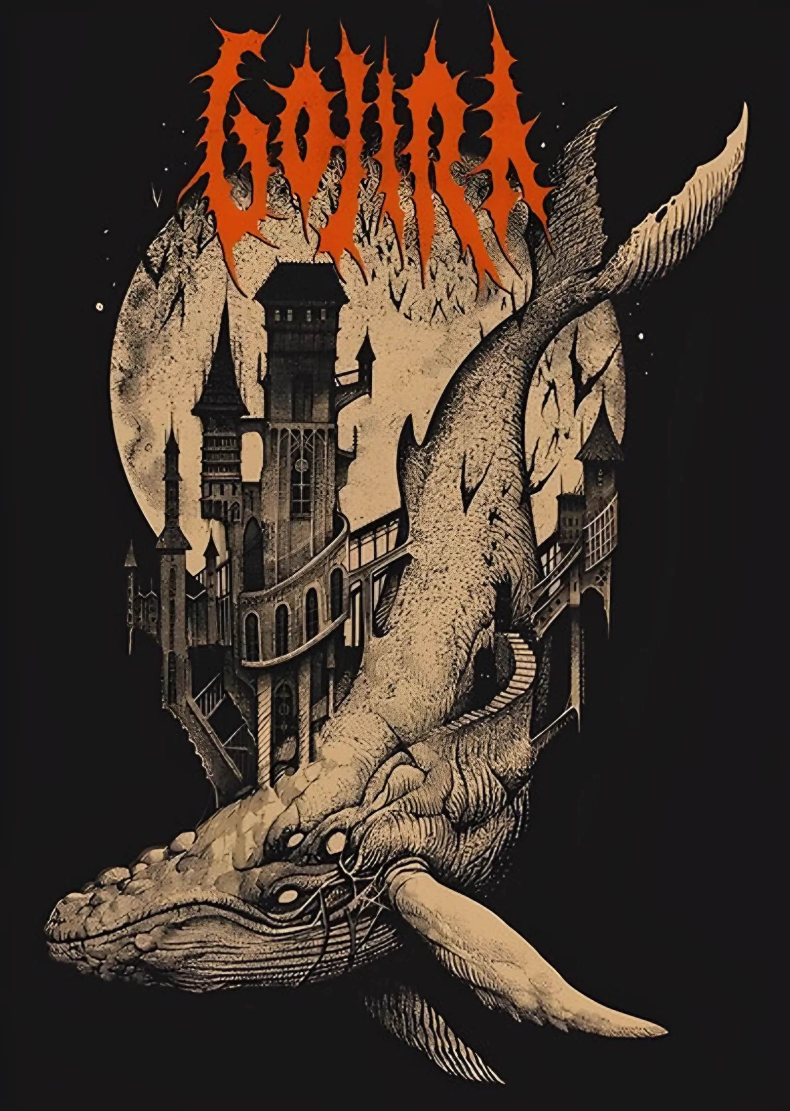 Gojira - Flying Whales metal tablo