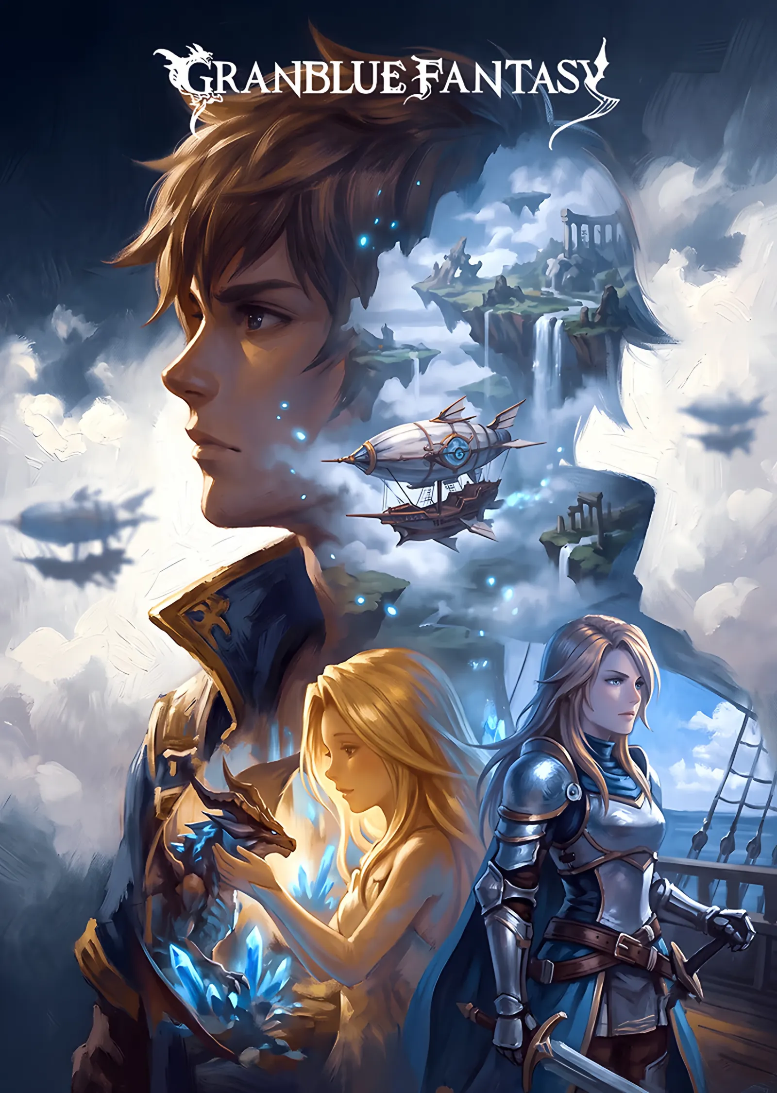 Granblue Fantasy: Bulutlar Üstünde Kahramanlar metal tablo