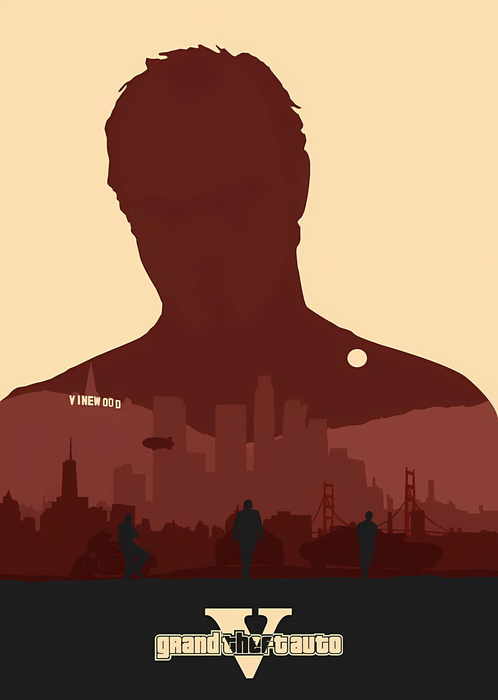 Grand Theft Auto V - Minimal metal tablo
