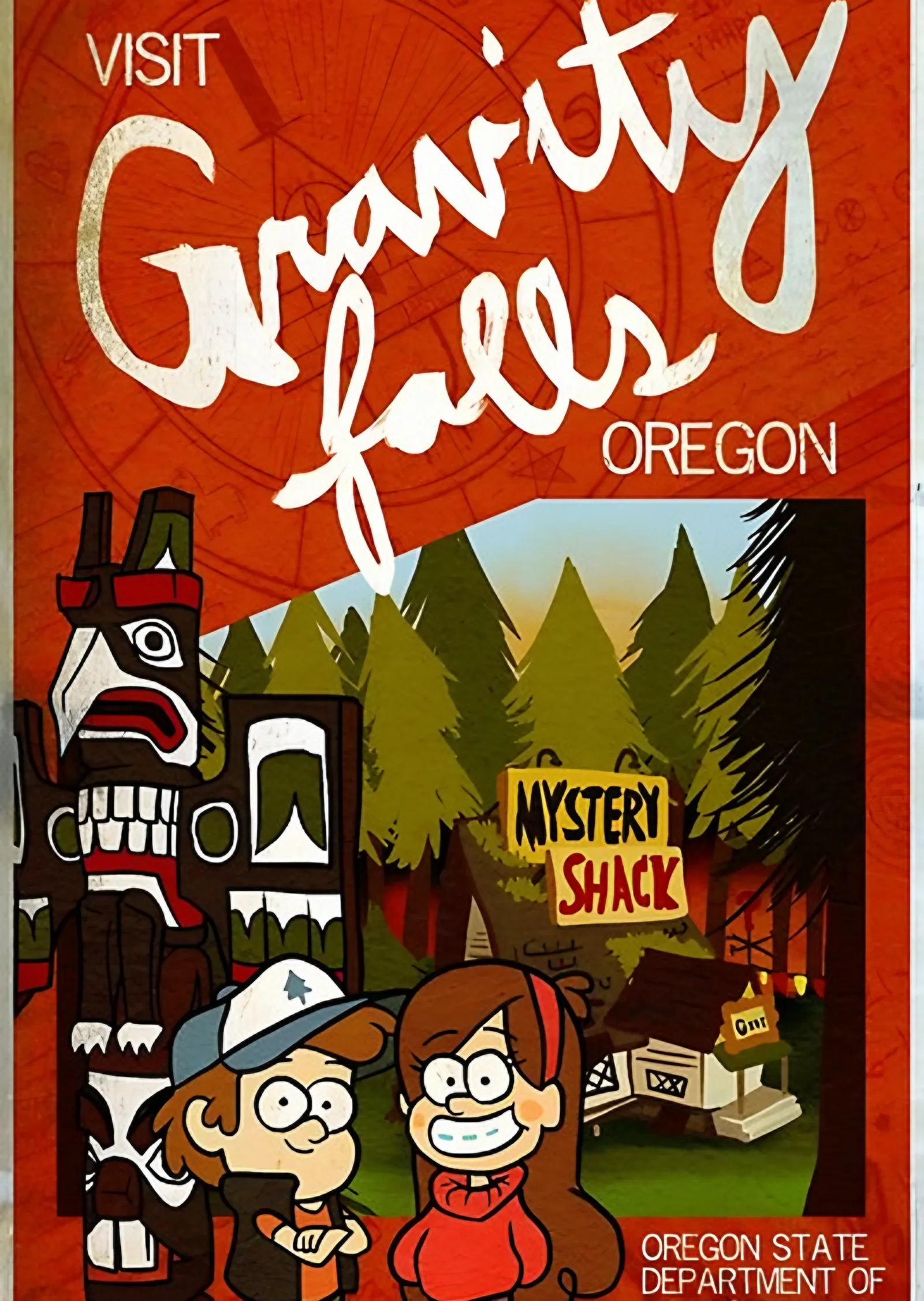 Gravity Falls - Oregon'u Ziyaret Et metal tablo