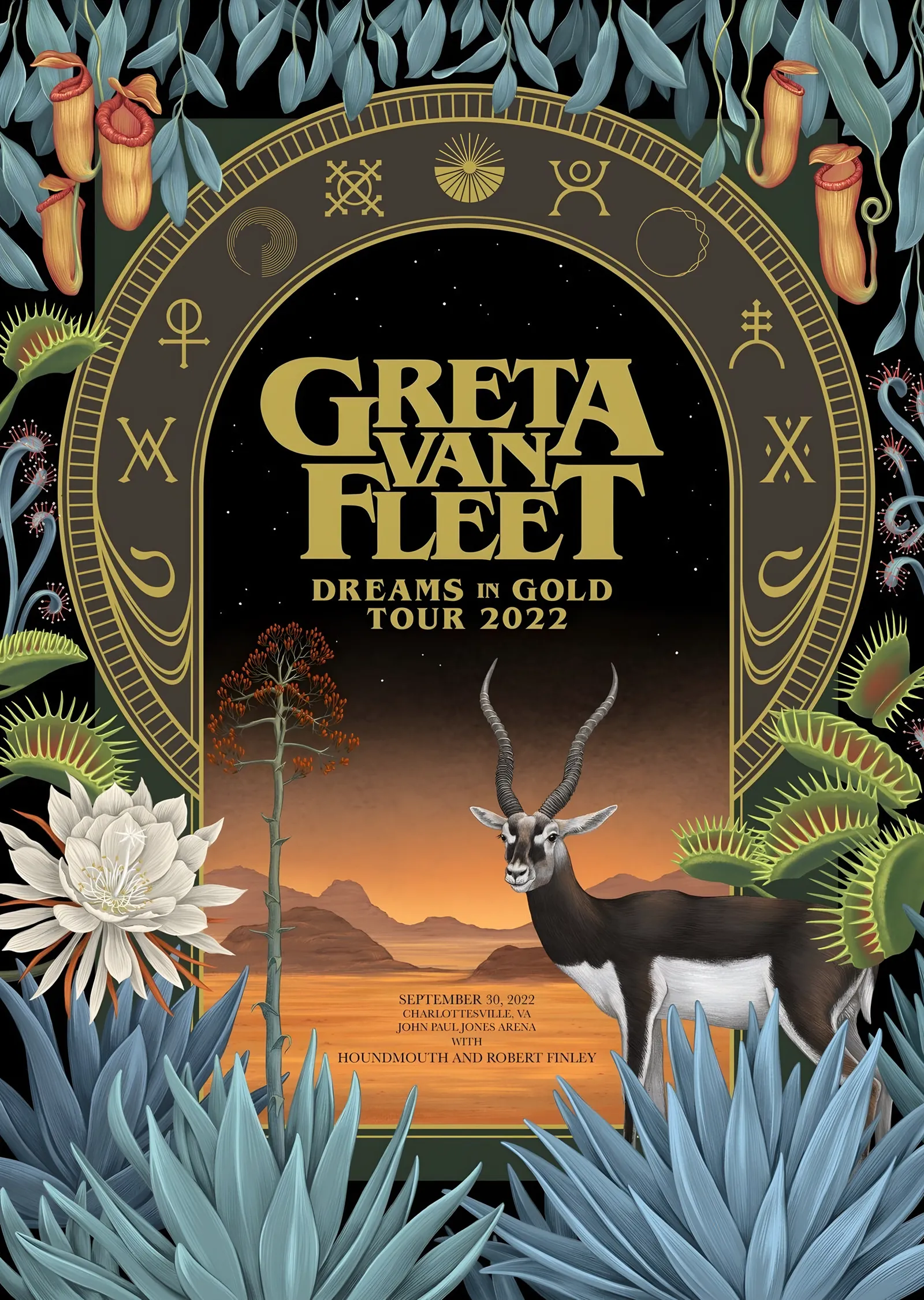 Greta Van Fleet - Dreams in Gold Ceylan Afişi metal tablo