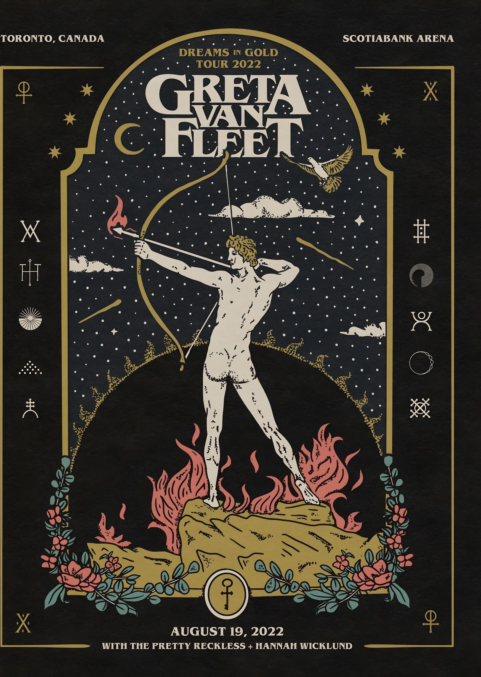 Greta Van Fleet - Dreams in Gold Turnesi metal tablo