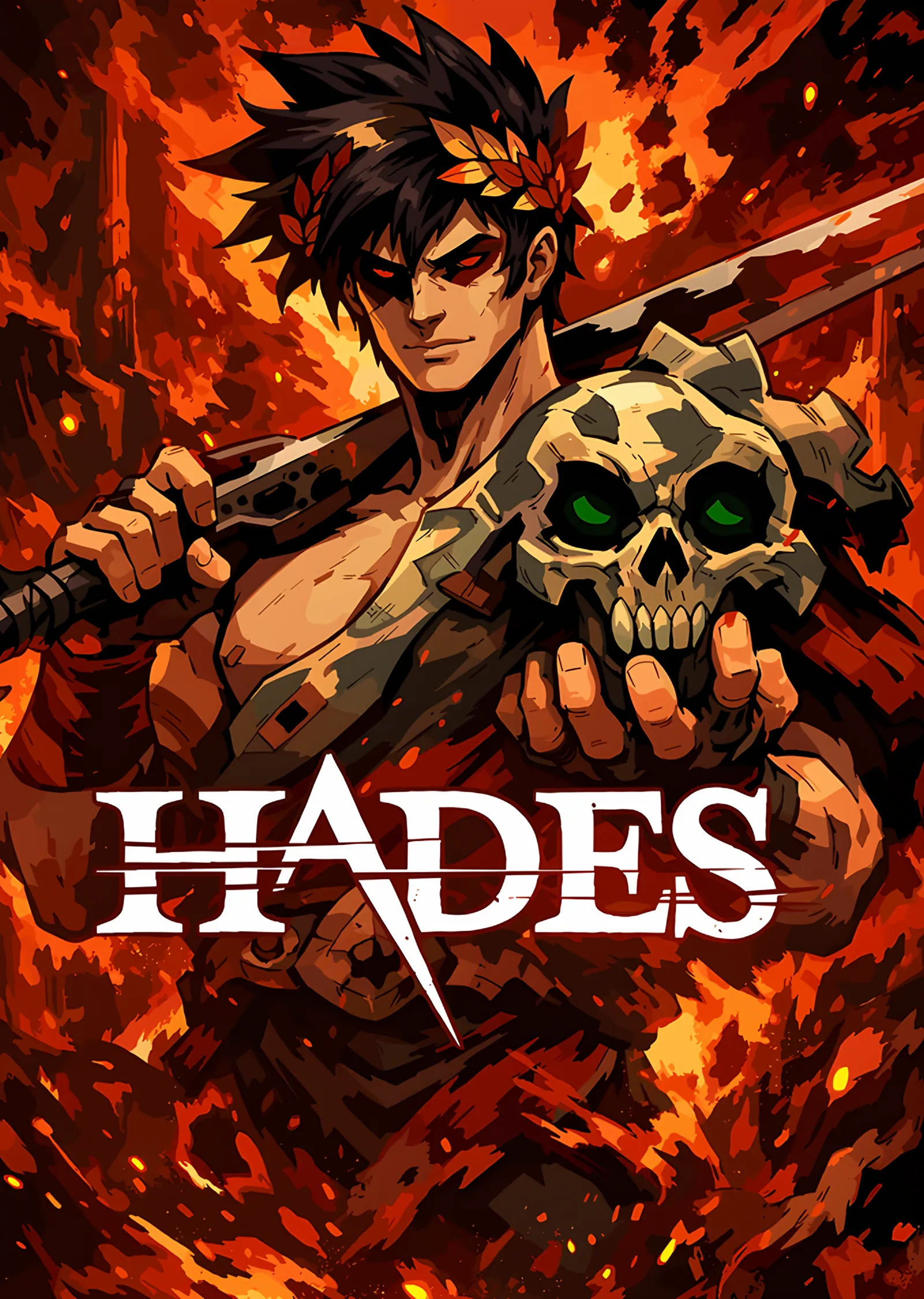 Hades: Alevlerin Önünde Zagreus metal tablo