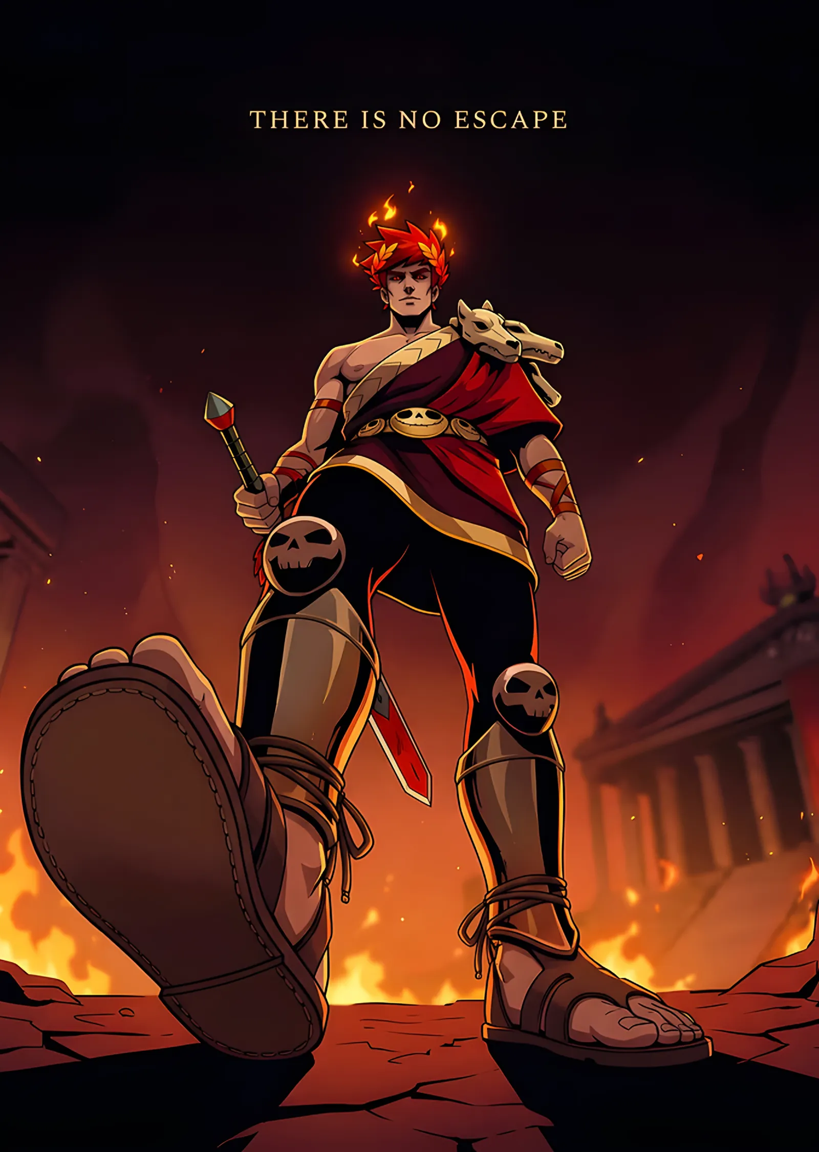Hades: Alevli Basamakta Zagreus metal tablo