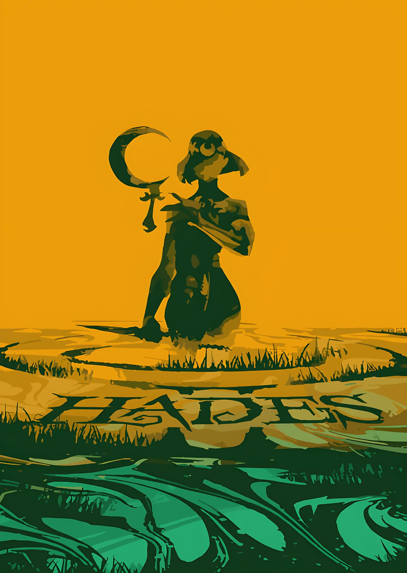 Hades Hardal Sarısı metal tablo