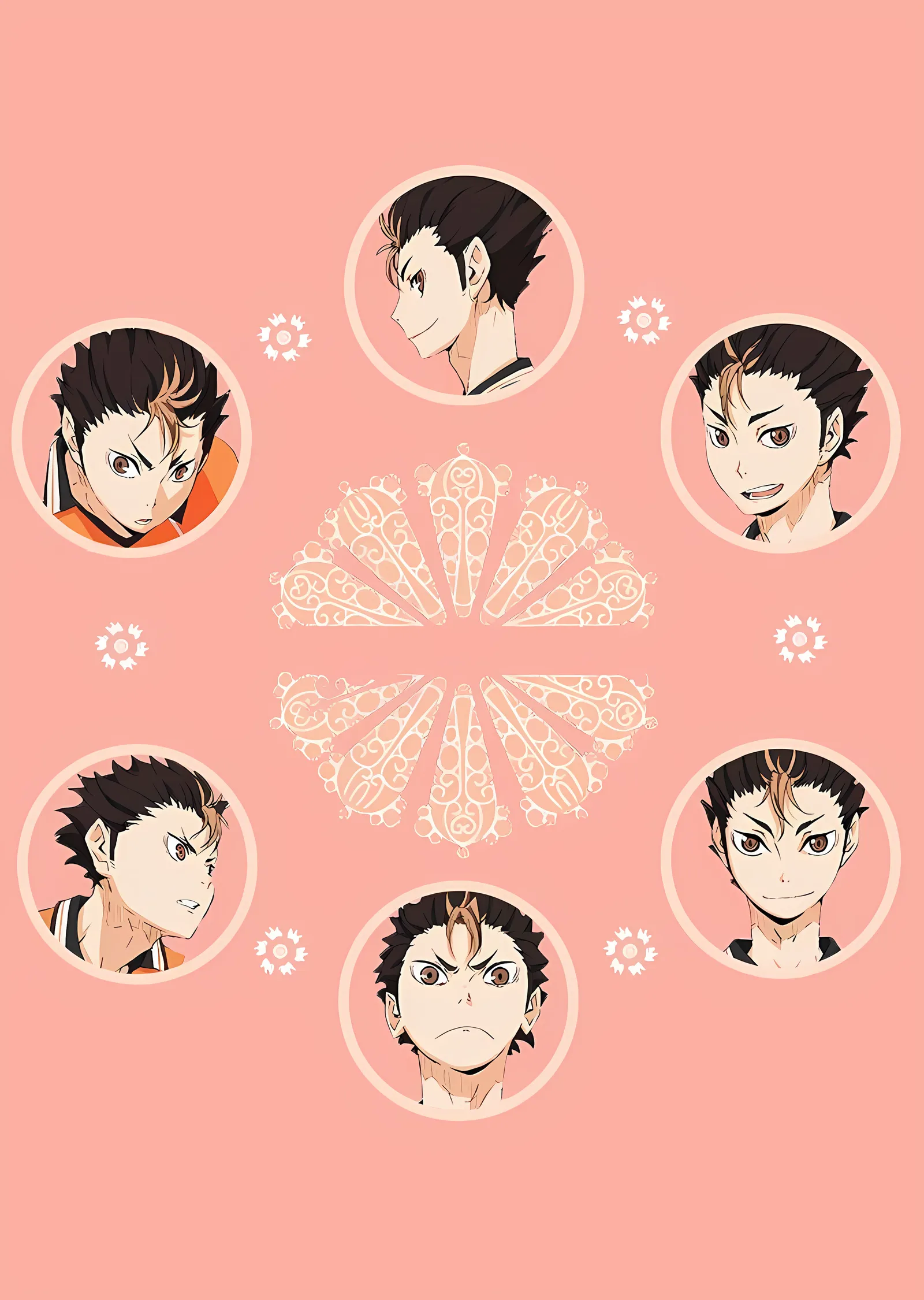 Haikyu!! Karasuno Portre Madalyonları metal tablo