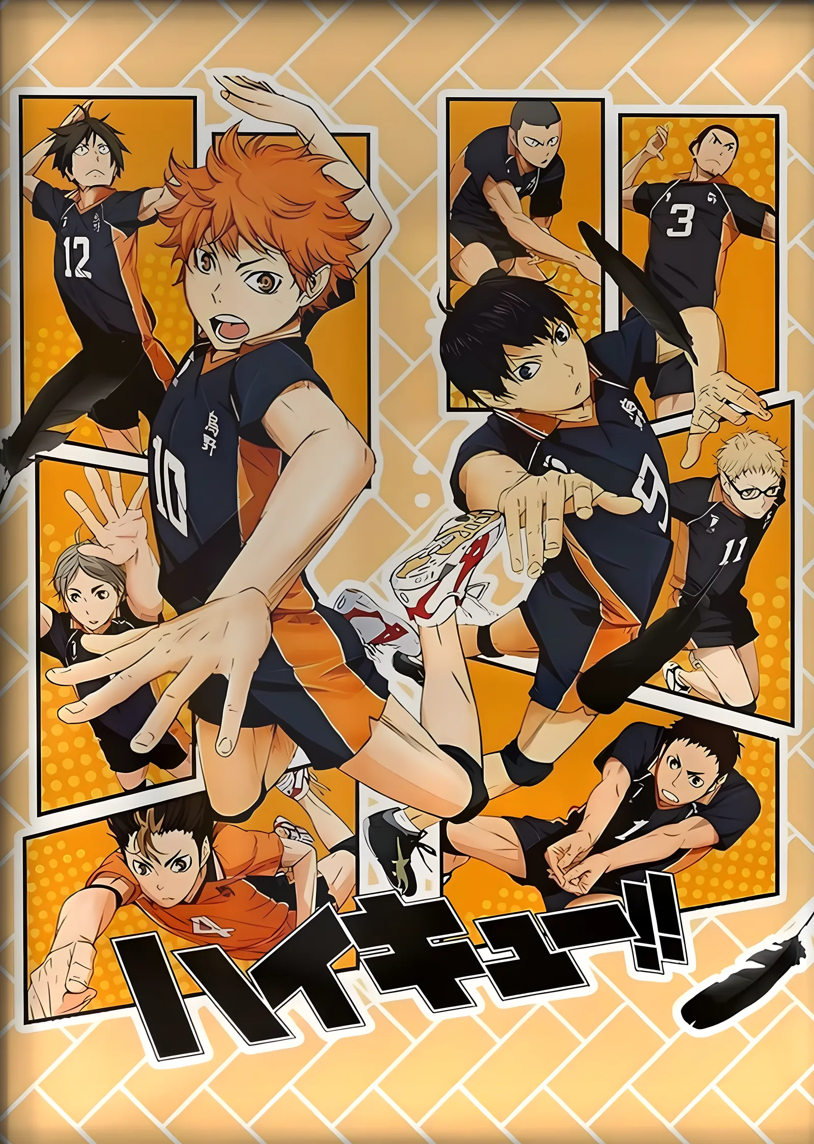 Haikyuu!! (Turuncu Panel) metal tablo