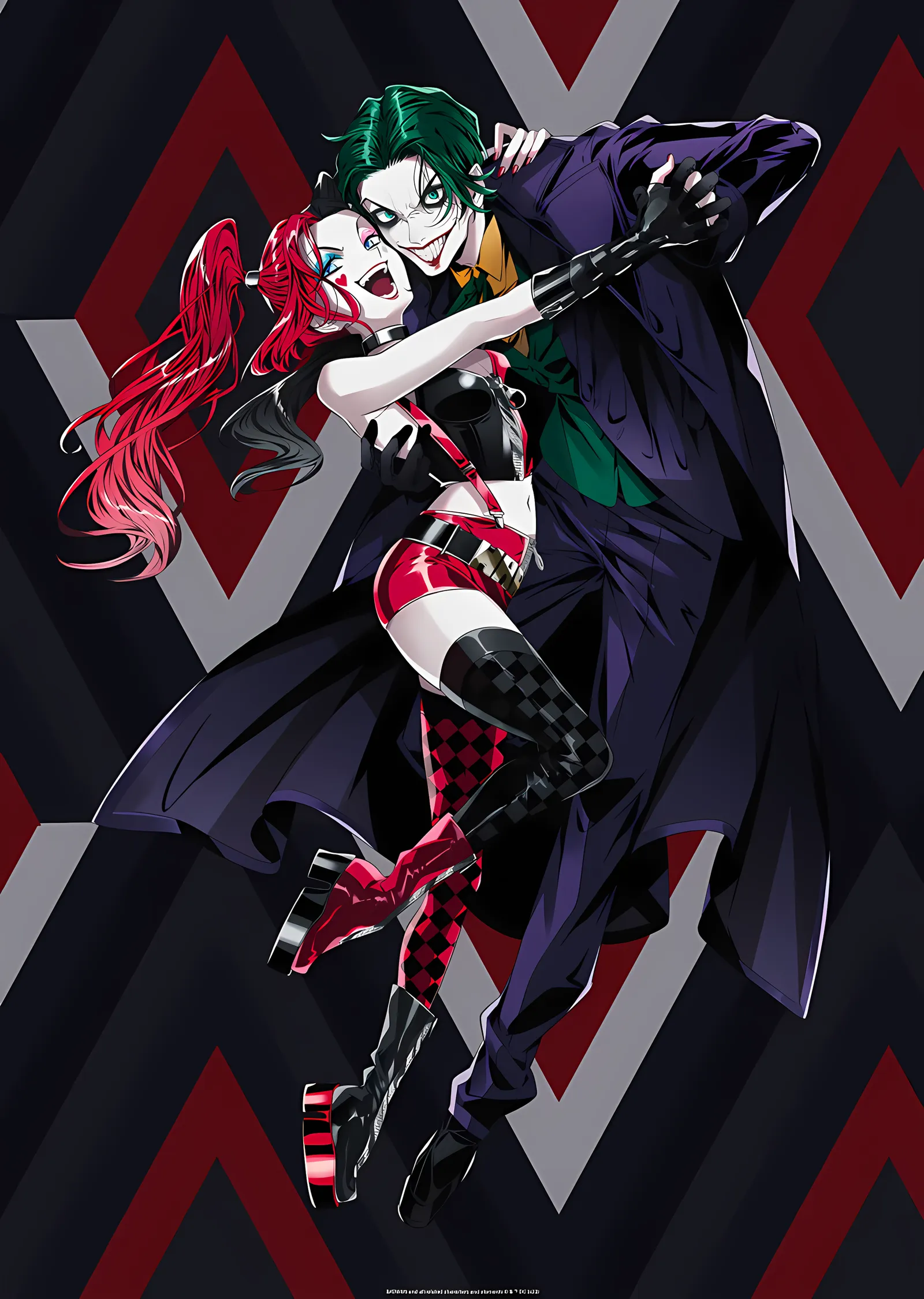 Harley Quinn ve Joker: Zikzak Zemin metal tablo
