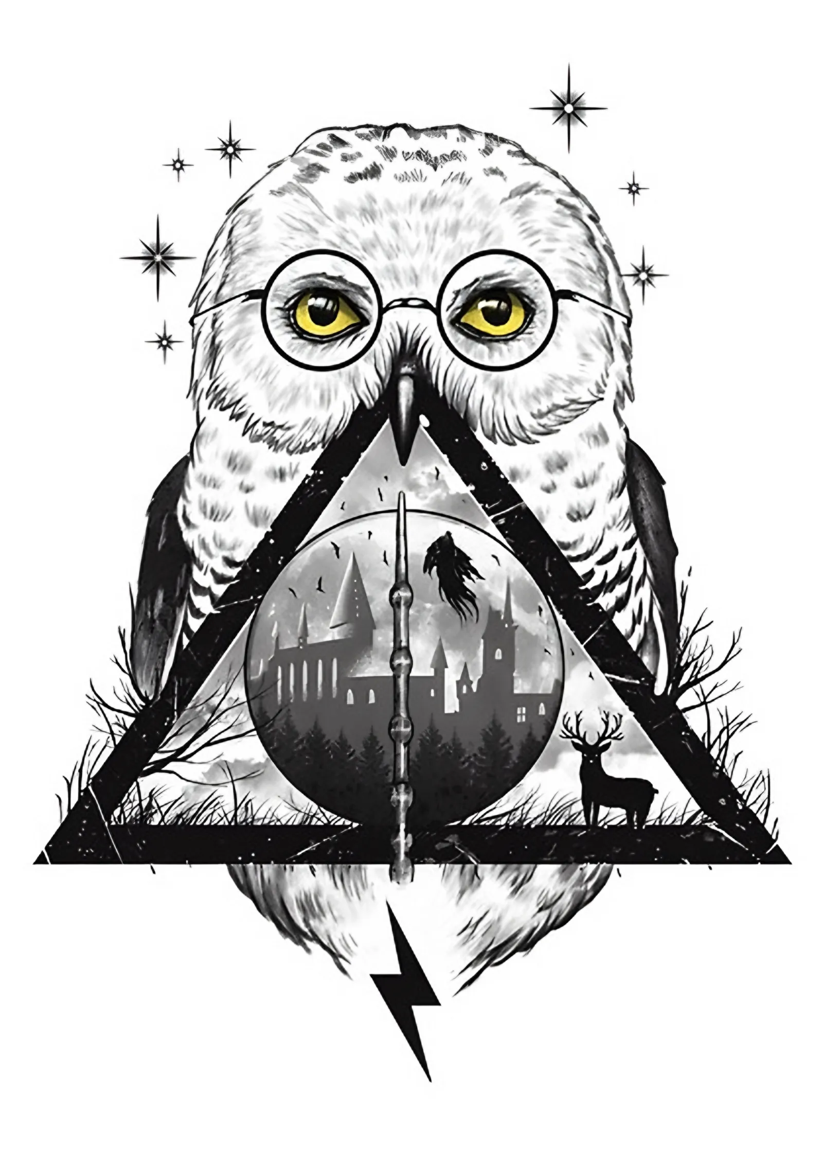 Harry Potter - Baykuş ve Ölüm Yadigârları metal tablo