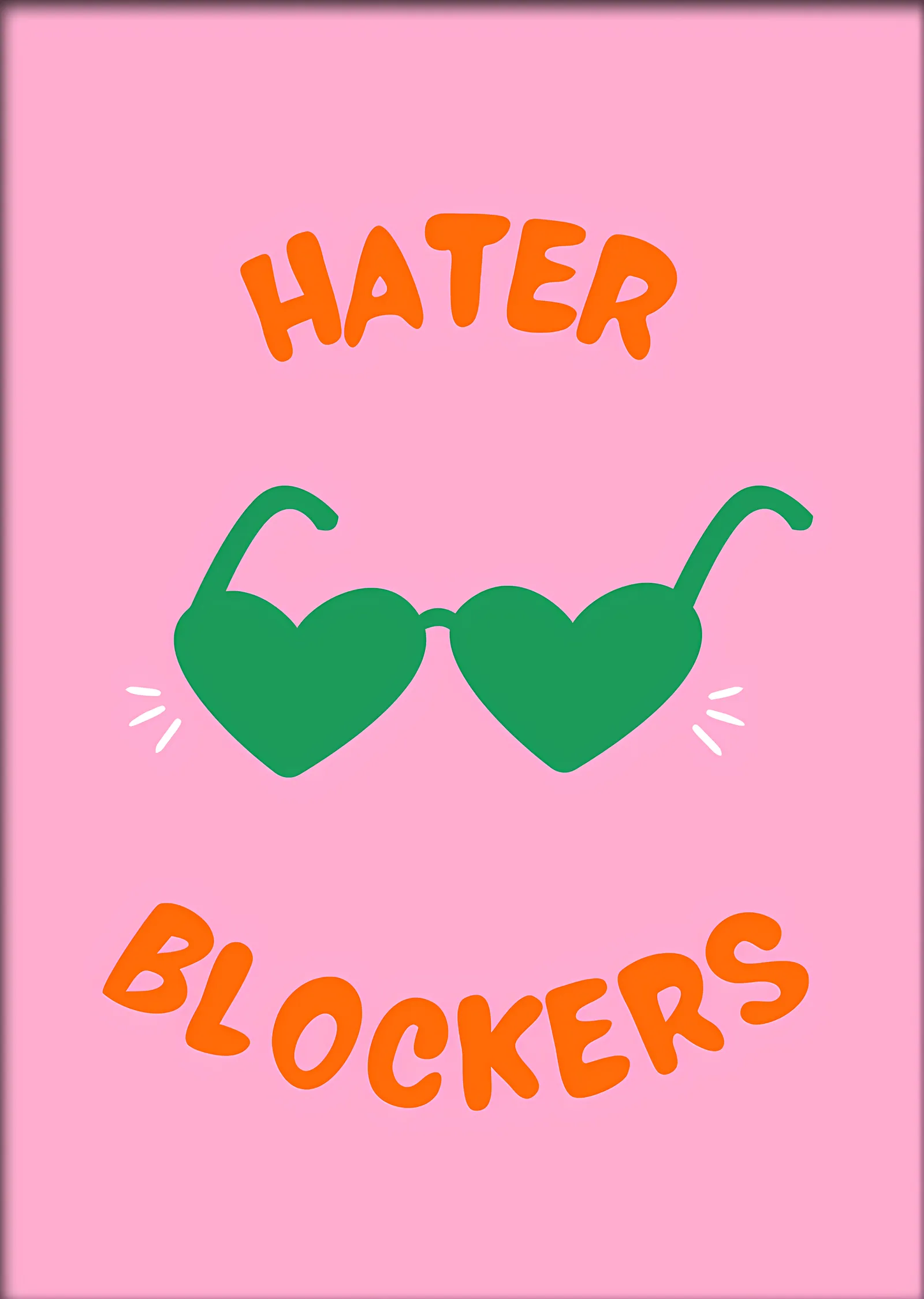 Hater Blockers Kalp Gözlük metal tablo