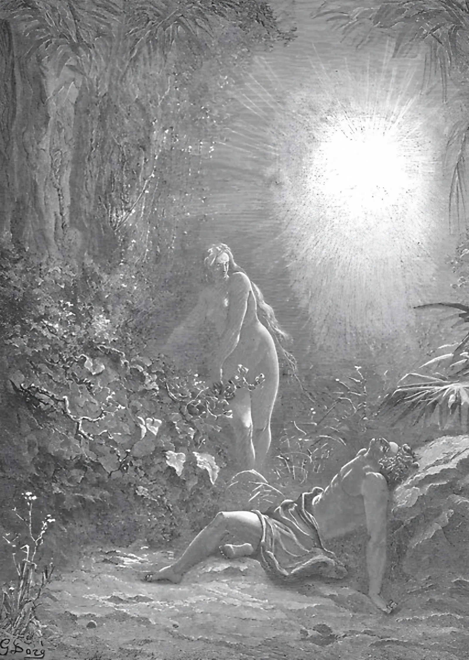 Havva'nın Yaratılışı - Gustave Doré metal tablo