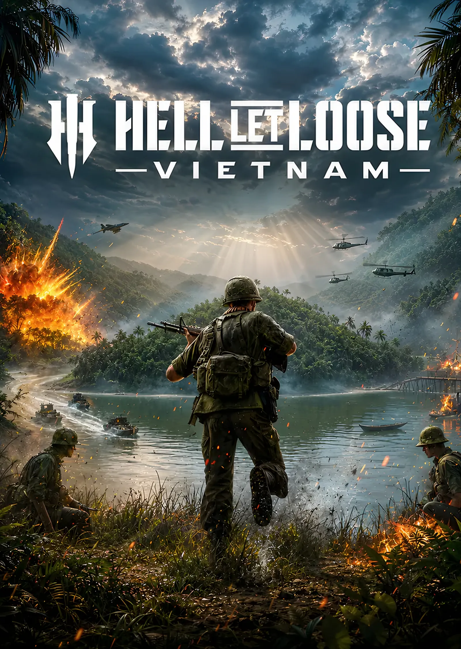 Hell Let Loose Vietnam: Nehir Kıyısında Devriye metal tablo
