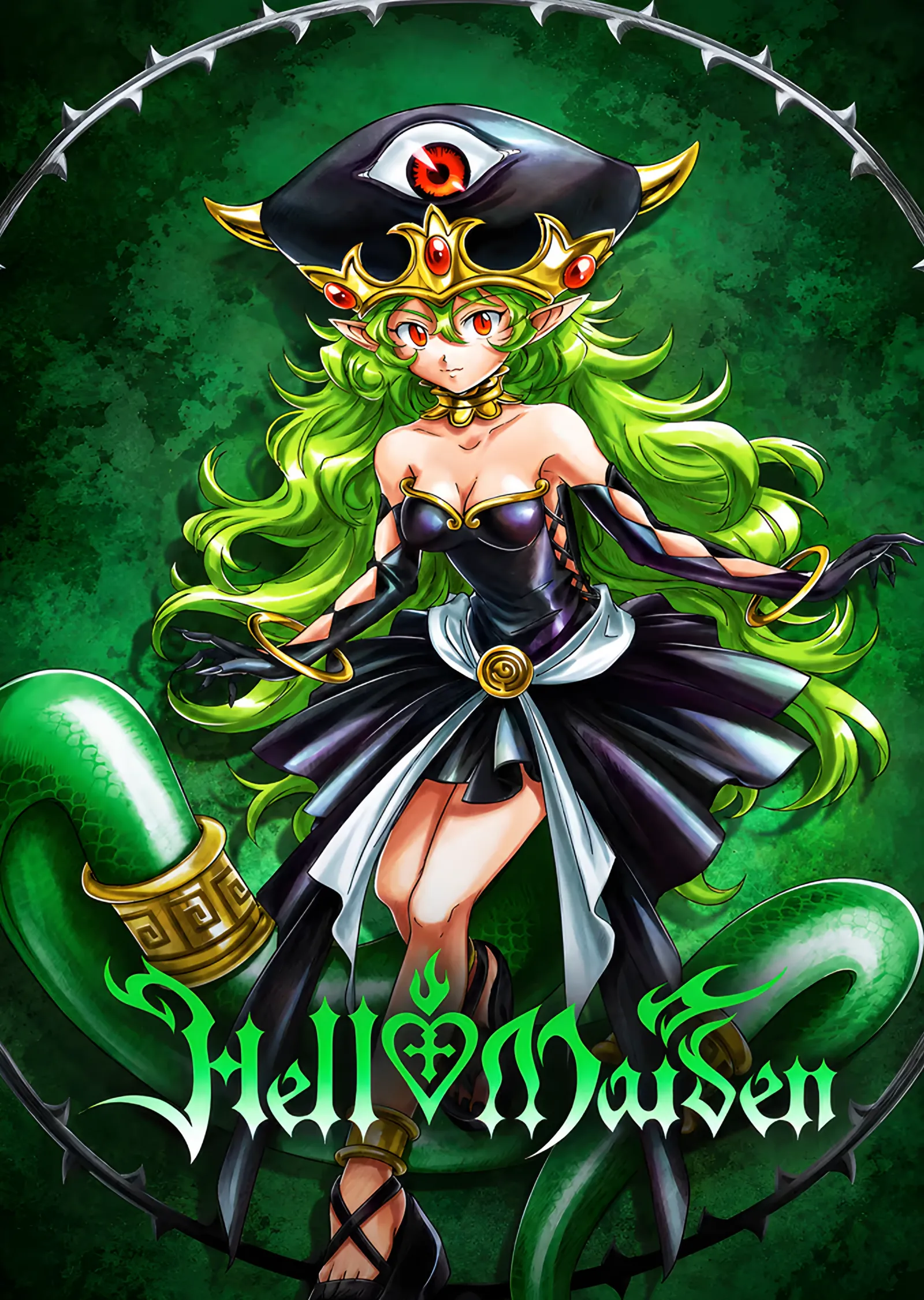 Hell Maiden: Yeşil Saçlı Yılan Prensesi metal tablo