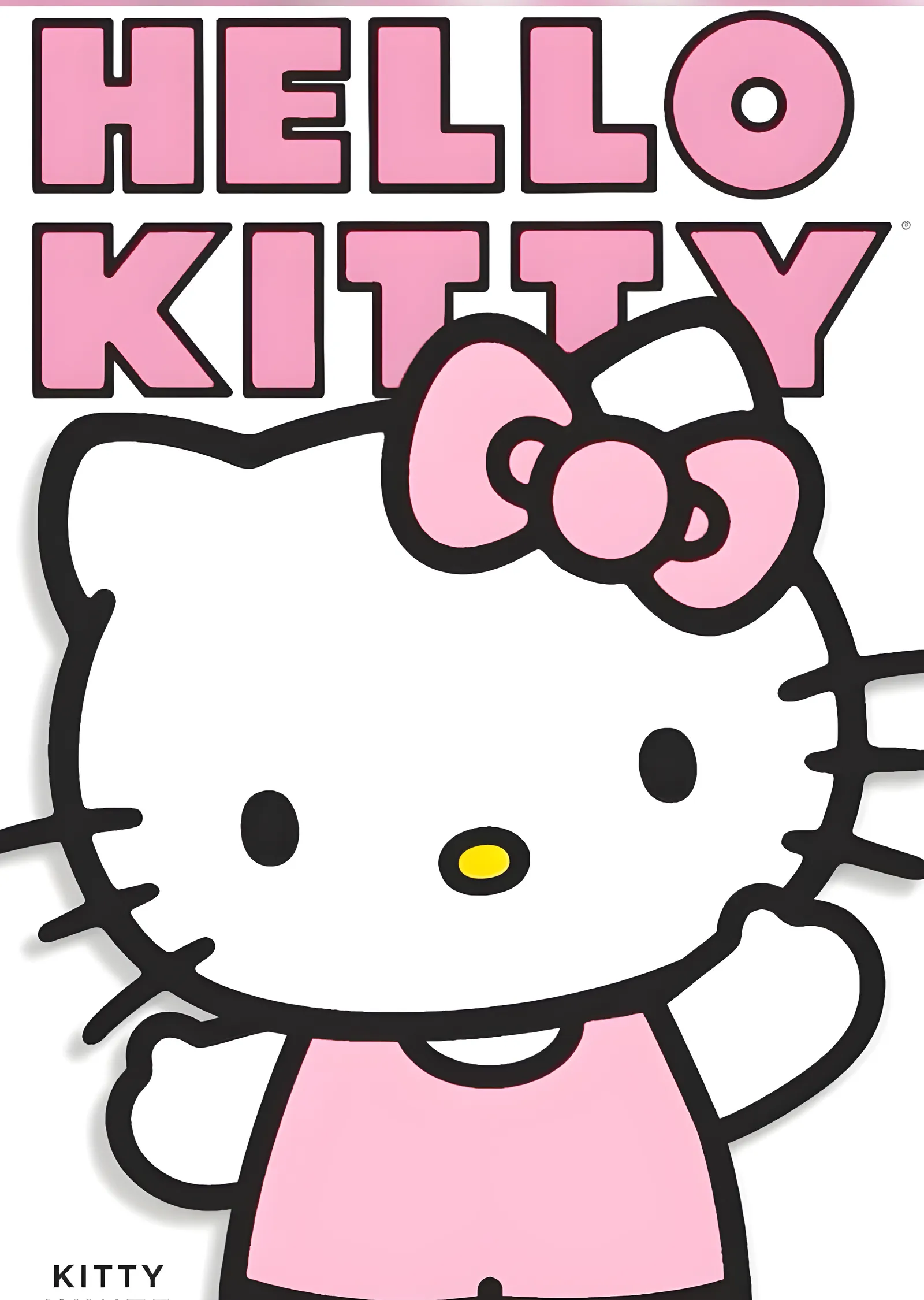 Hello Kitty - Pembe Tipografi metal tablo