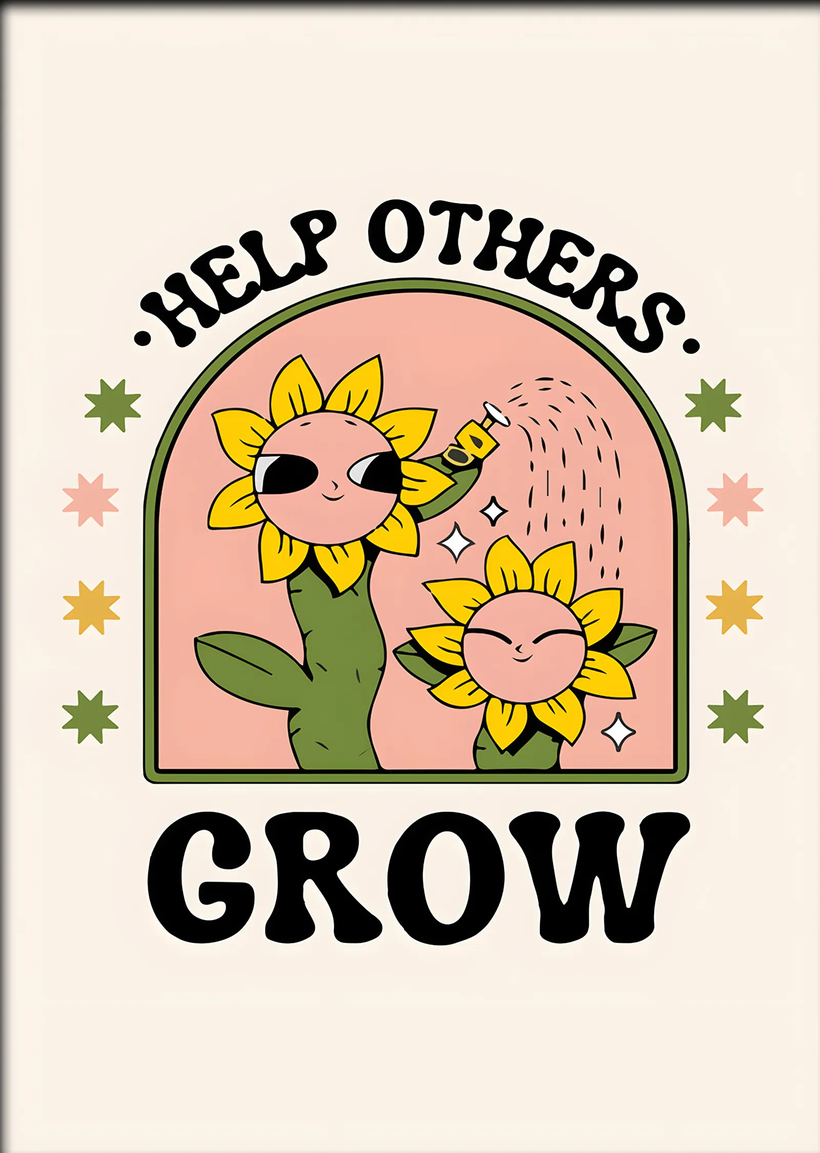 Help Others Grow Ayçiçekleri metal tablo