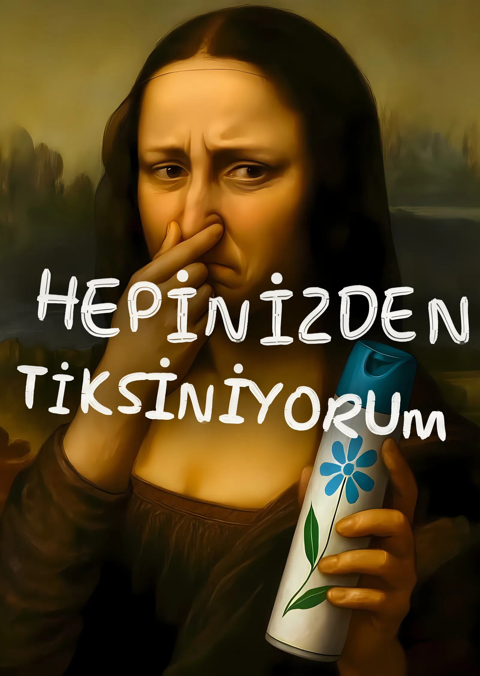 Hepinizden Tiksiniyorum metal tablo