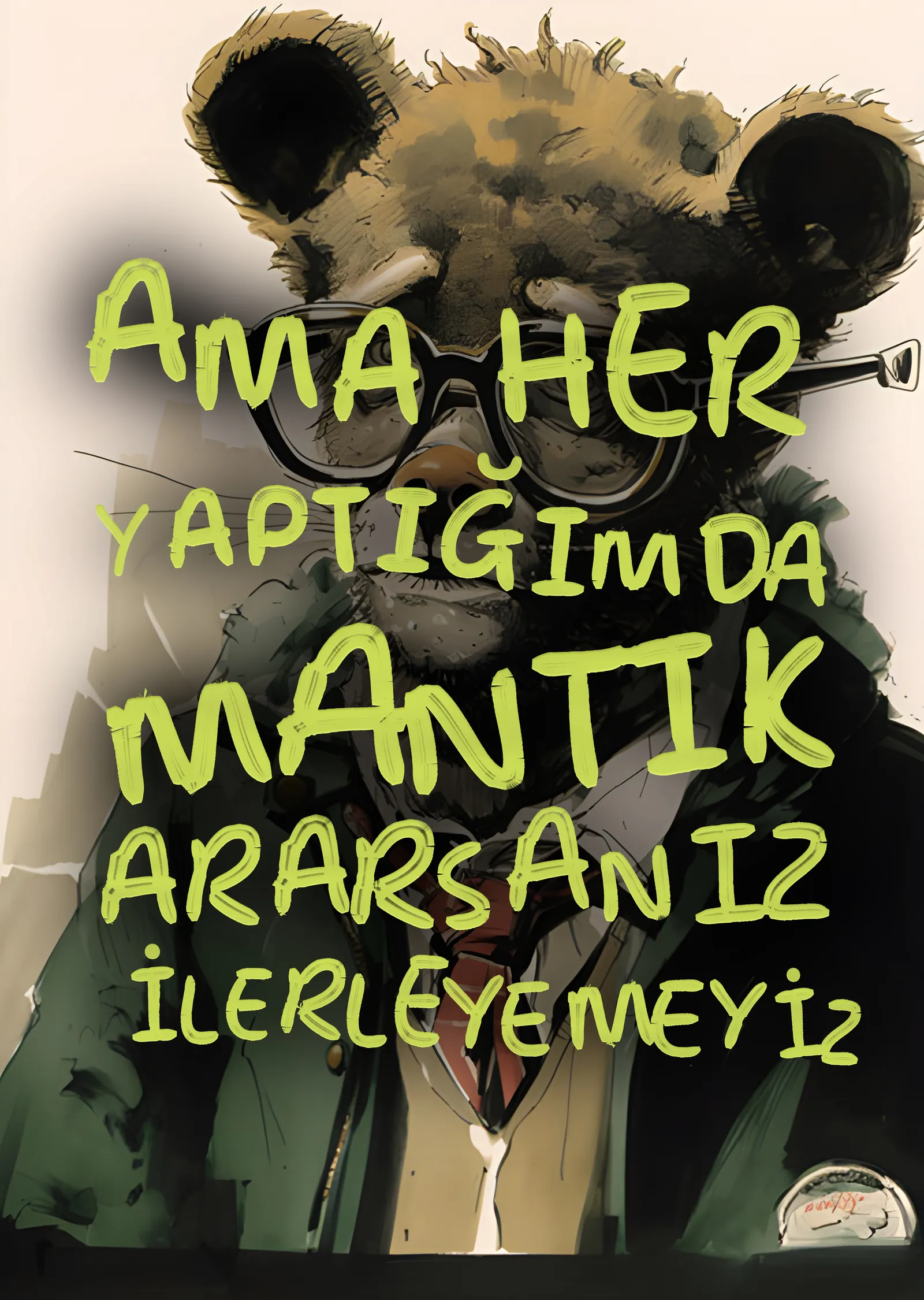 Her Yaptığımda Mantık Ararsanız metal tablo